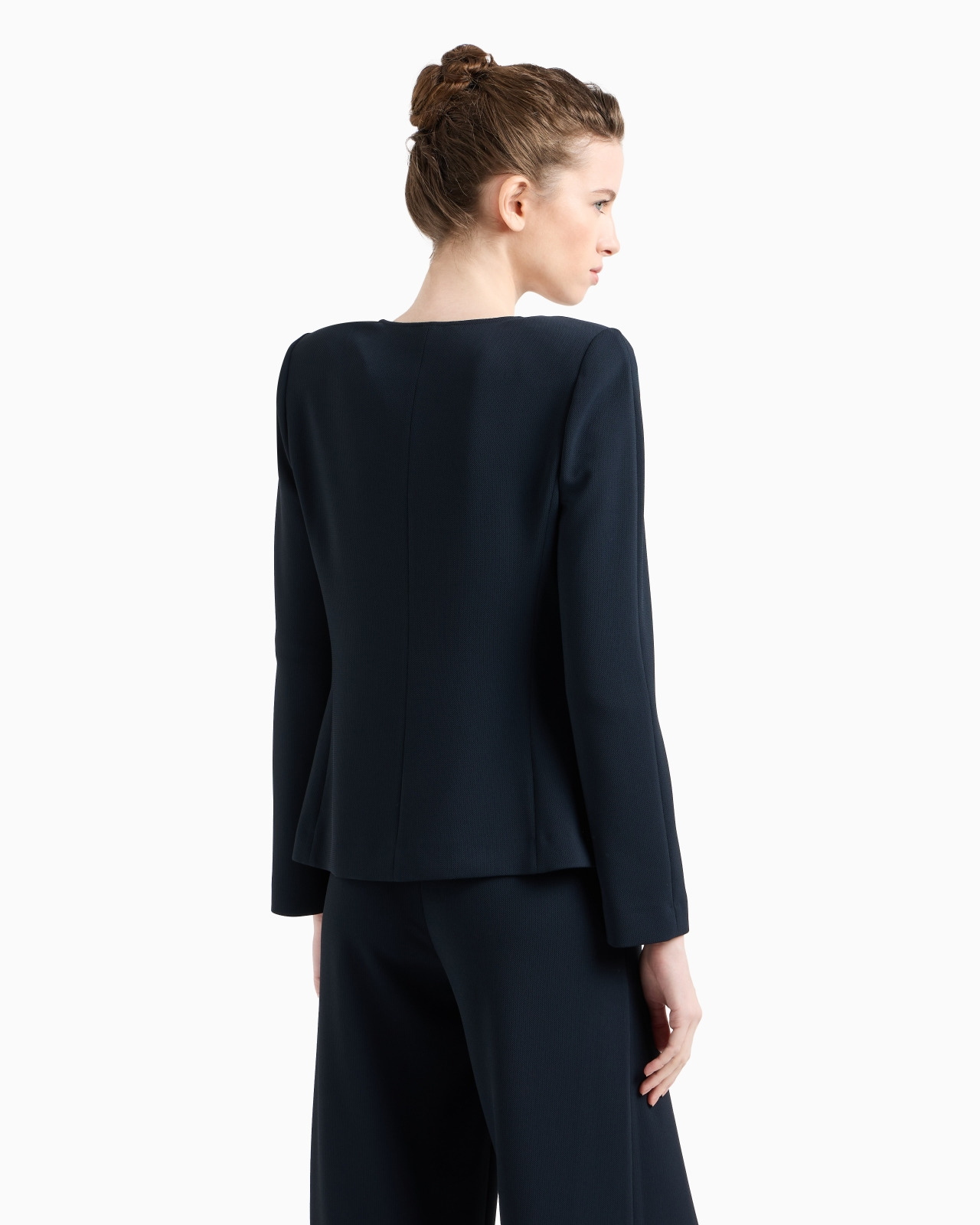 JACKET IN PLEATED FLUID ARMURE FABRIC - 3