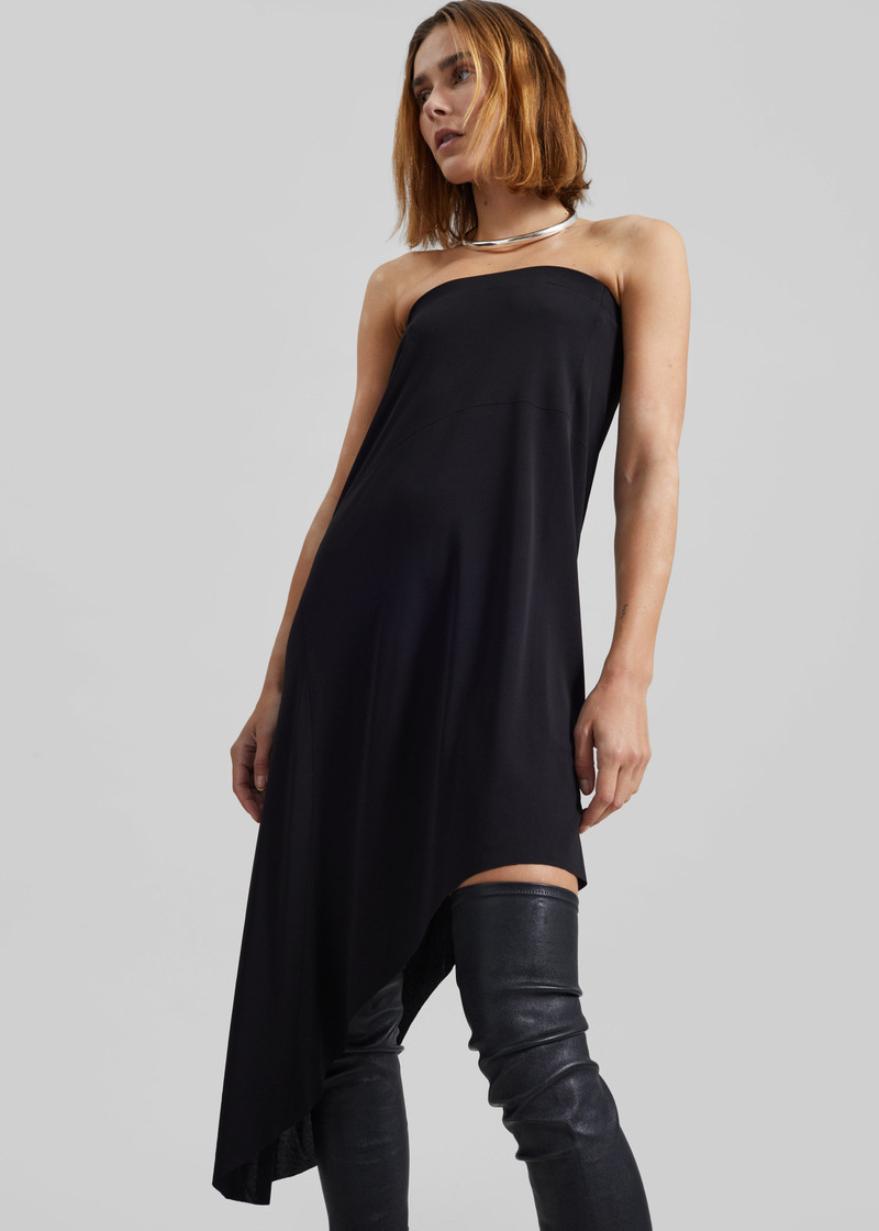 Kitty Sheer Asymmetric Skirt - Black 9