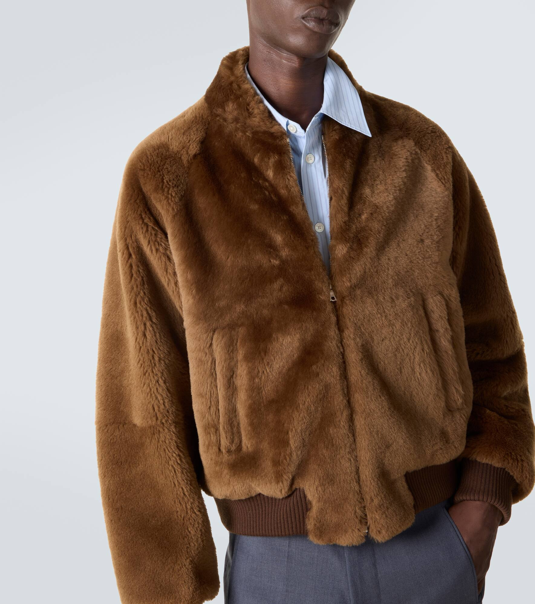 Shearling blouson jacket - 5