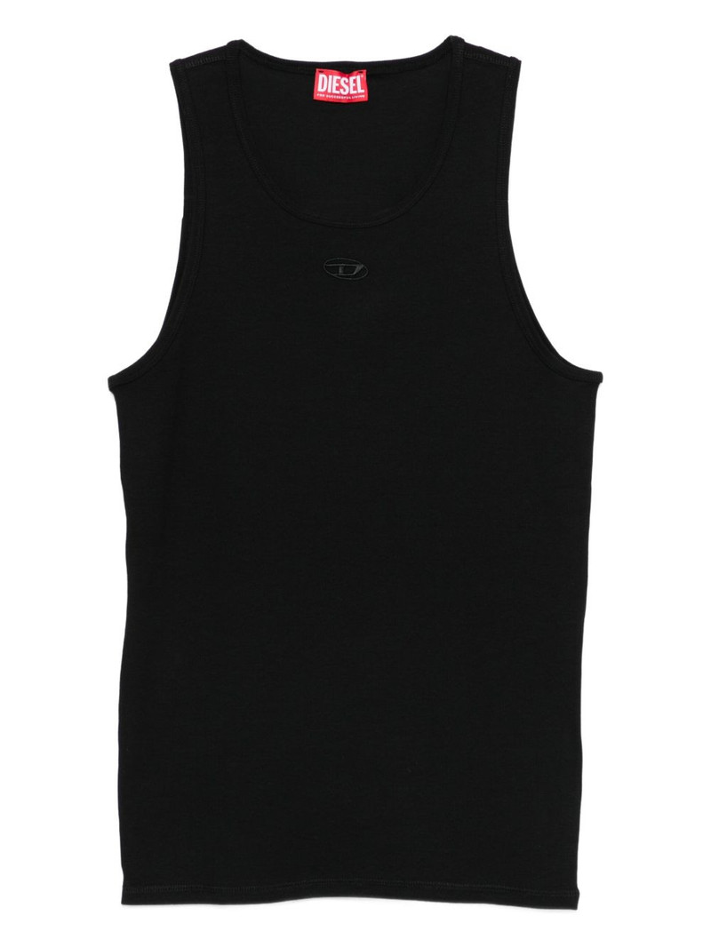 logo-embroidered tank top 1