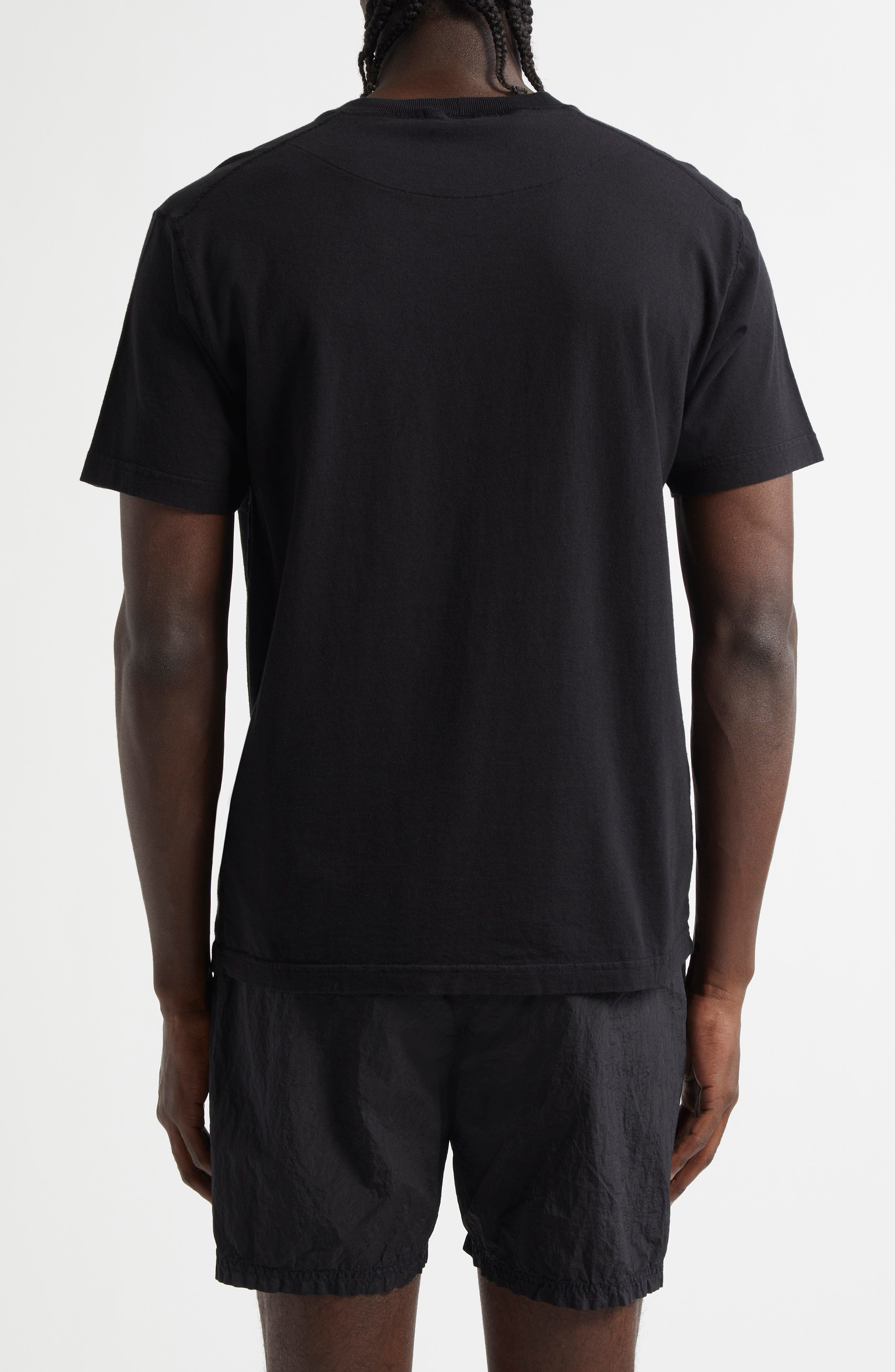 Stone Island Compass Logo Patch Organic Cotton Pocket T-Shirt in Black at Nordstrom - 2