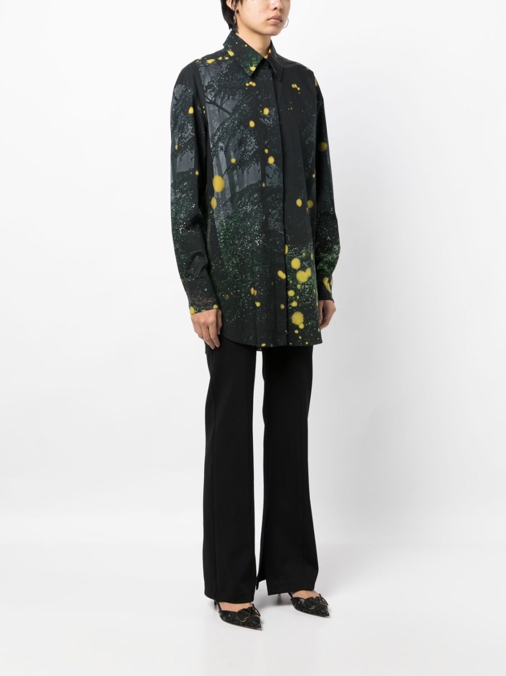 Firefly-print long-sleeve shirt - 3