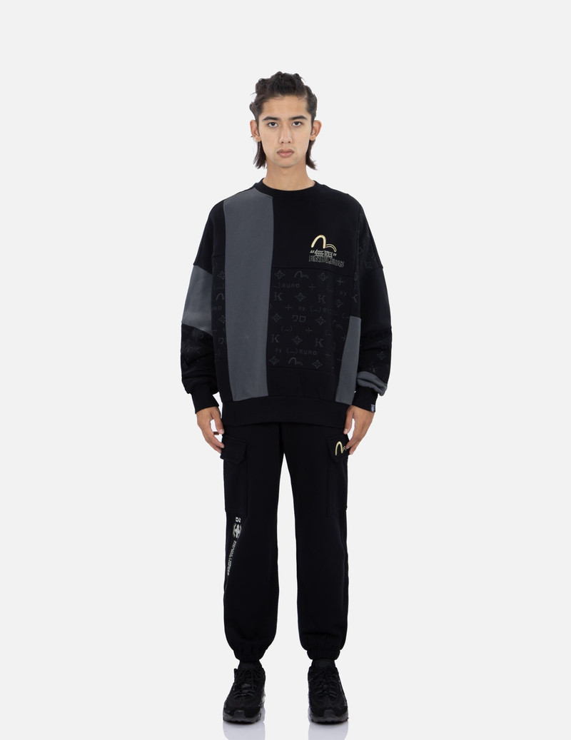Brush Effect Logo Embroidery Cargo Sweatpants 6