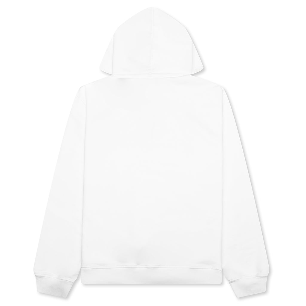PAINTED ON COLLAGE RED LOGO HOODIE - LILY WHITE - 2