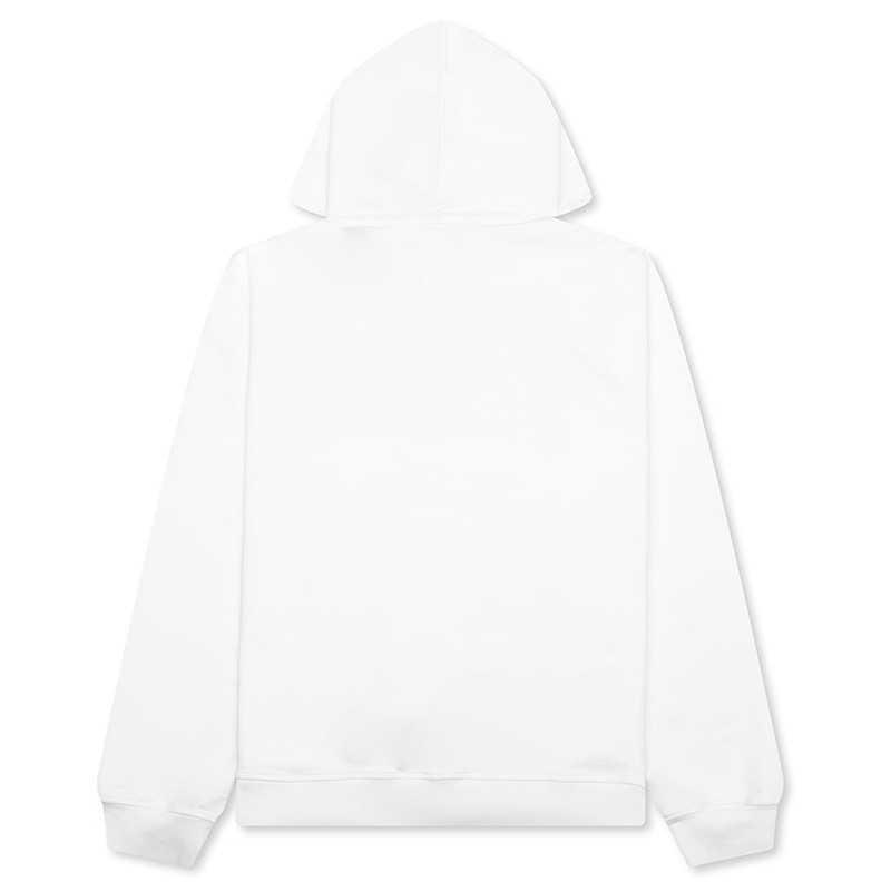 Marni PAINTED ON COLLAGE RED LOGO HOODIE - LILY WHITE outlook
