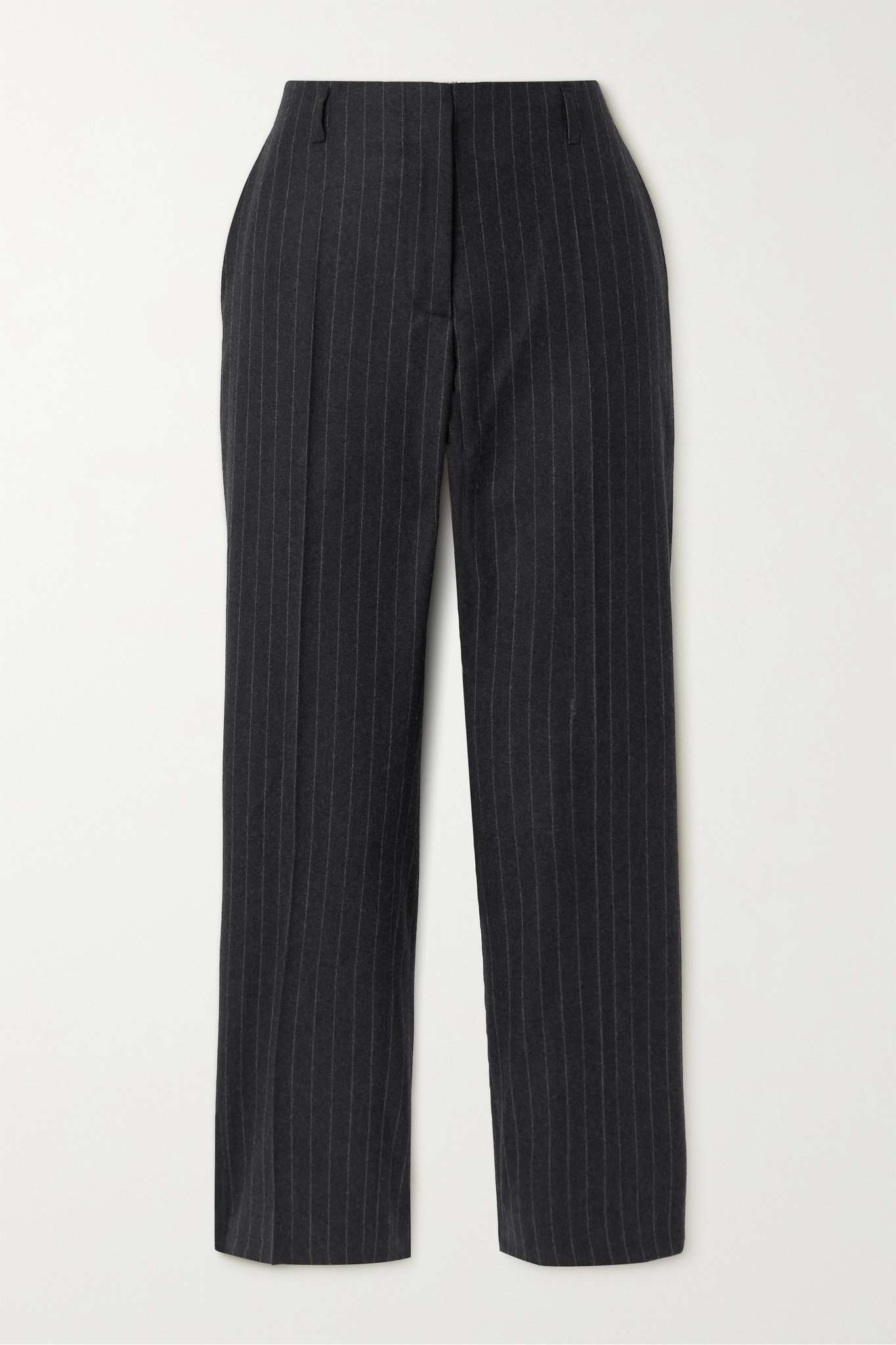 Pintriped wool straight-leg pants - 1