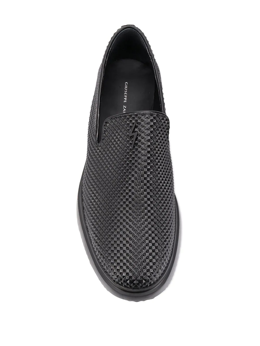 textured effect loafers  - 4