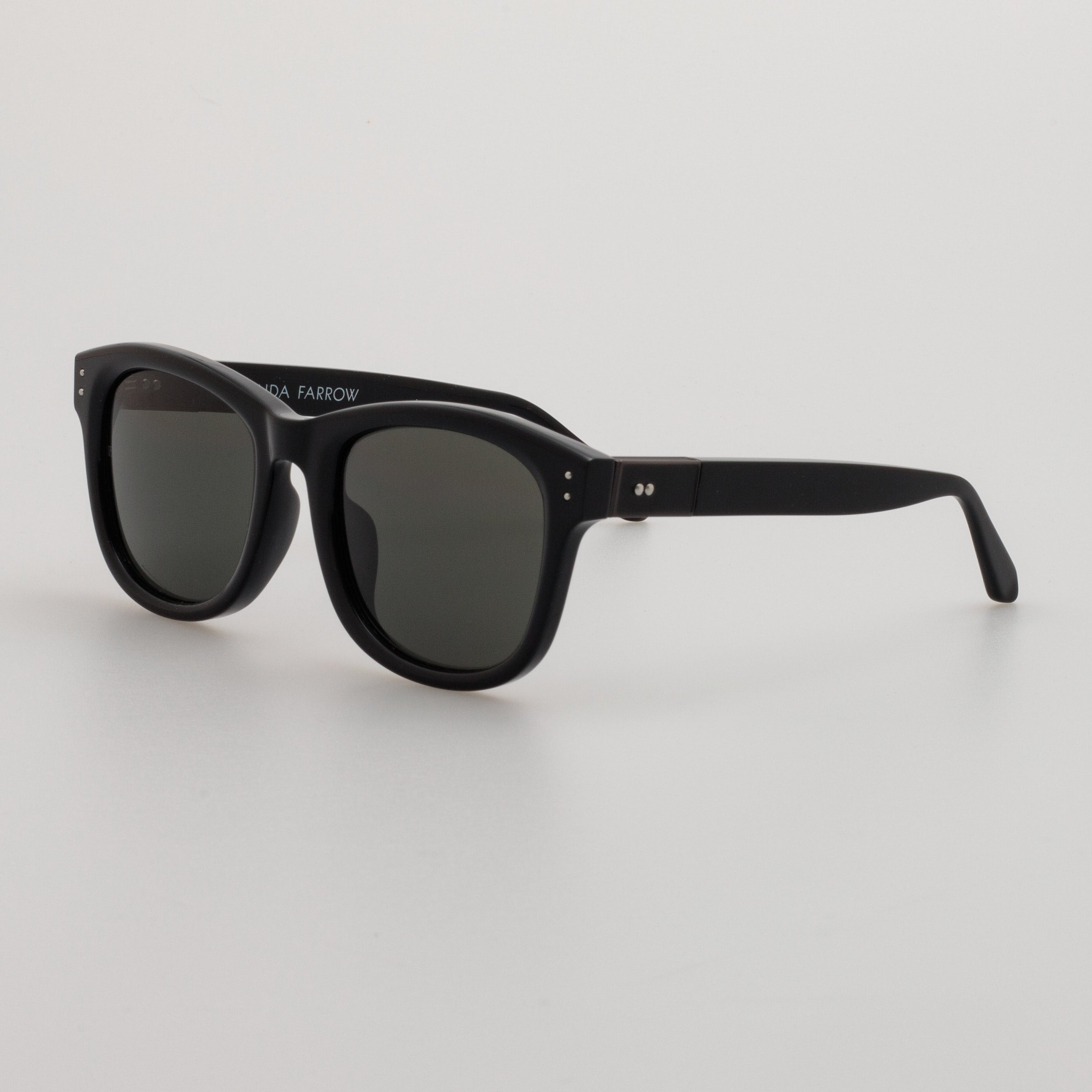 EDSON D-FRAME SUNGLASSES IN BLACK AND NICKEL - 3