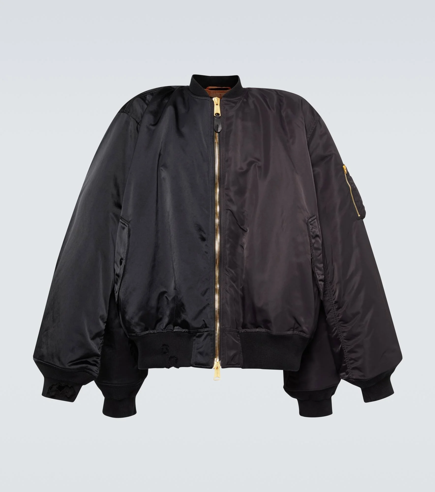 Cotton-trimmed bomber jacket - 1