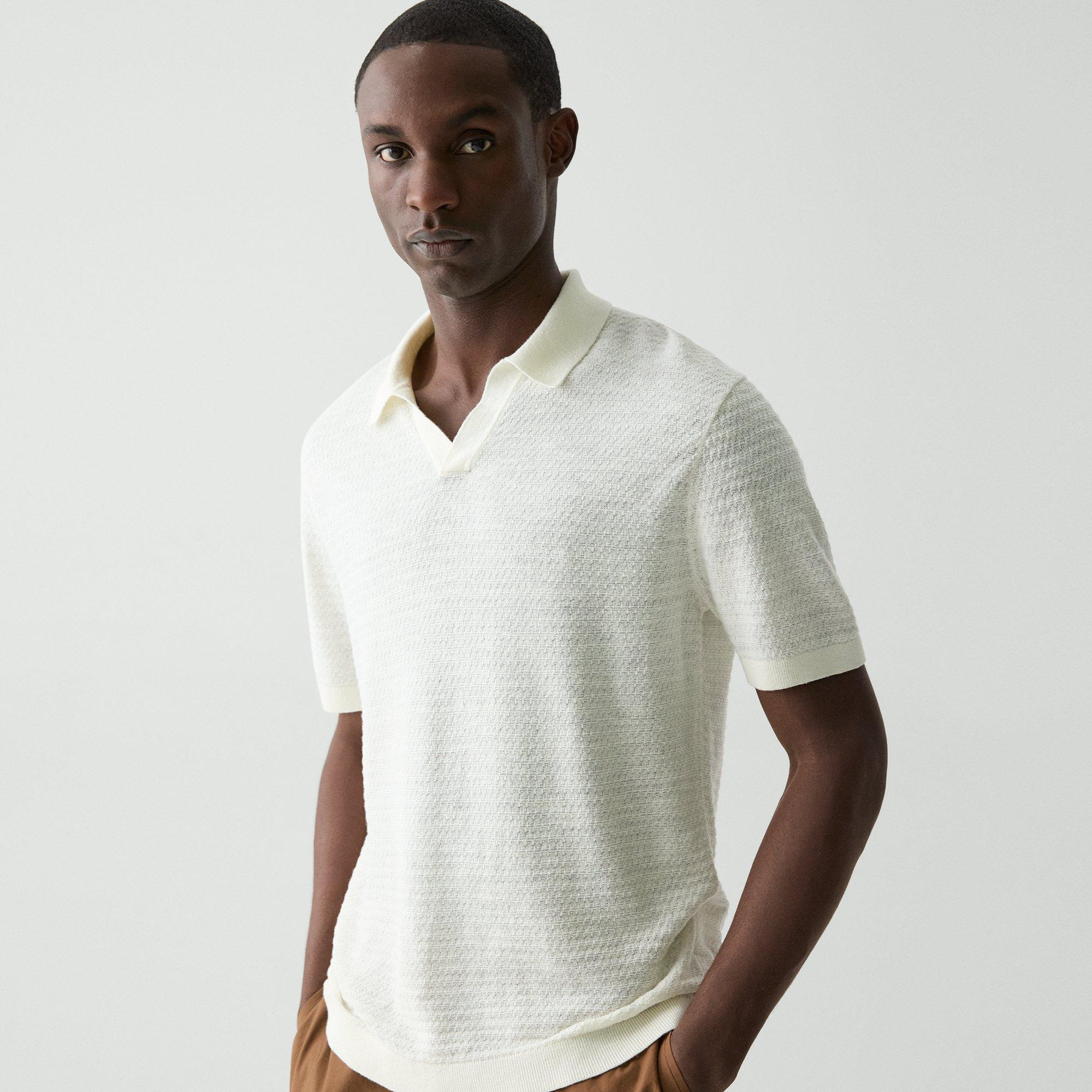 Brenan Polo Shirt in Pacific Linen - 5