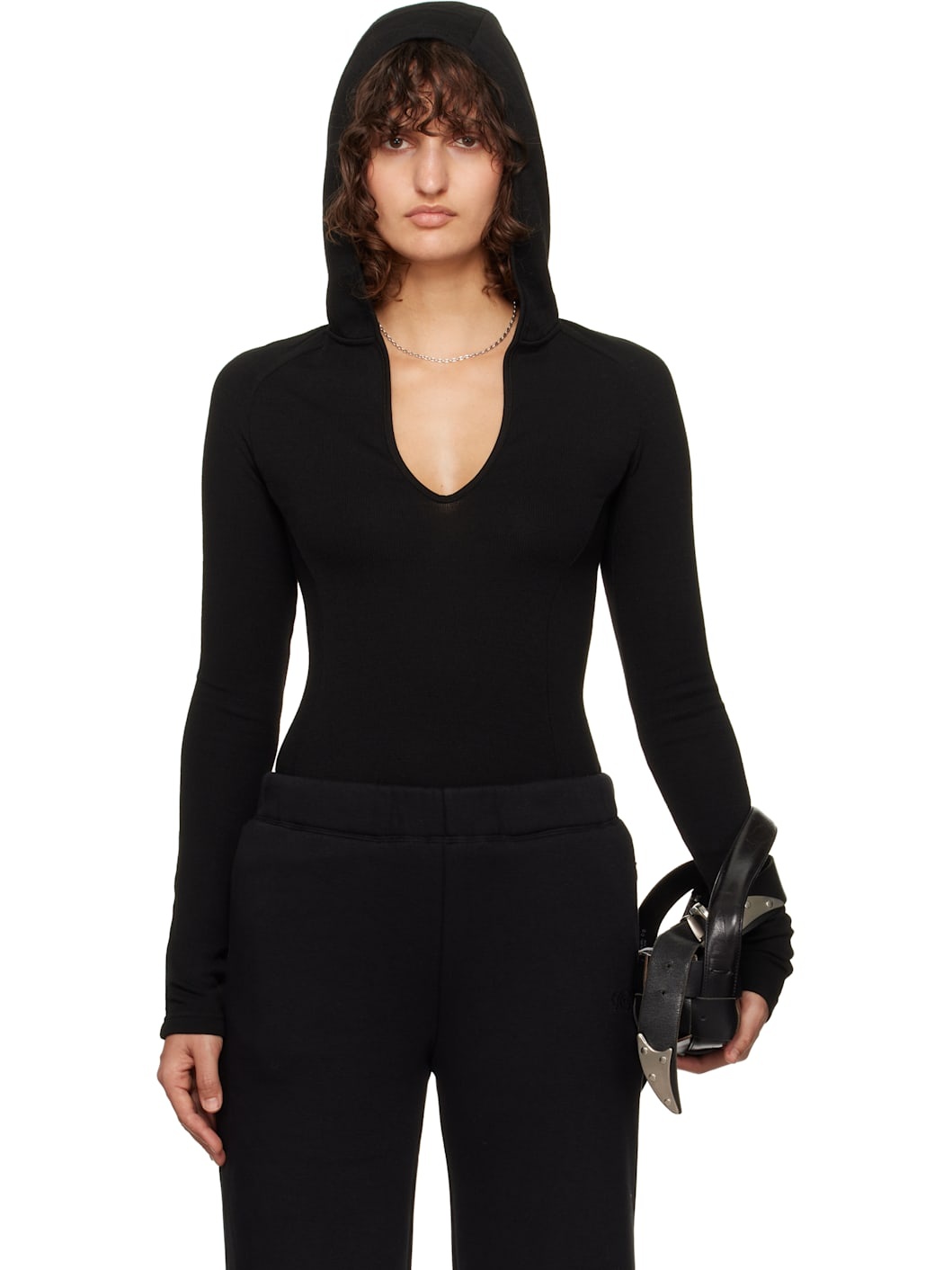 Fax Copy Express * Black V-Neck Hoodie | REVERSIBLE Fax Copy Express * Black V-Neck Hoodie | REVERSIBLE