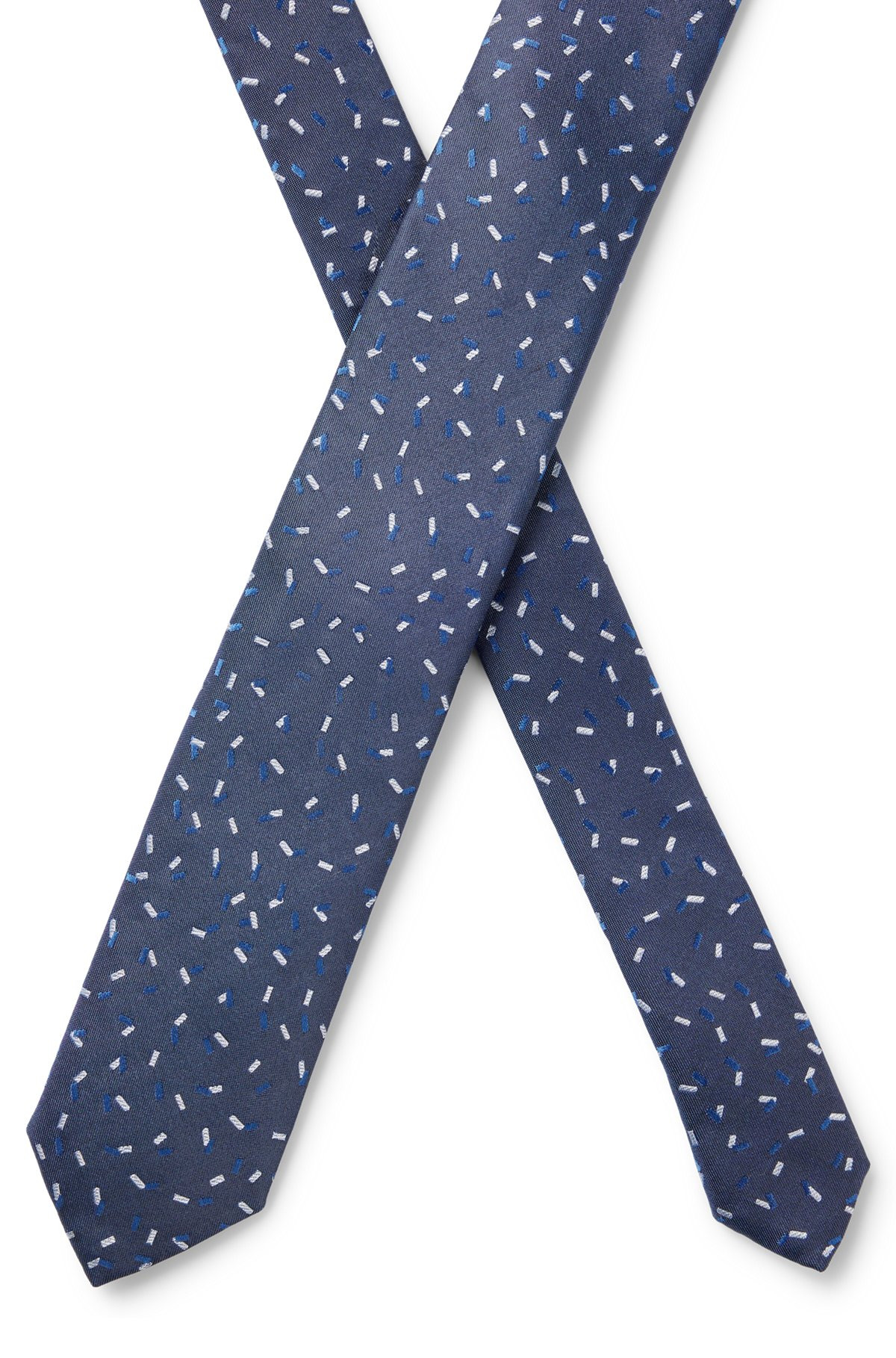 SILK TIE WITH JACQUARD-WOVEN PATTERN - 4