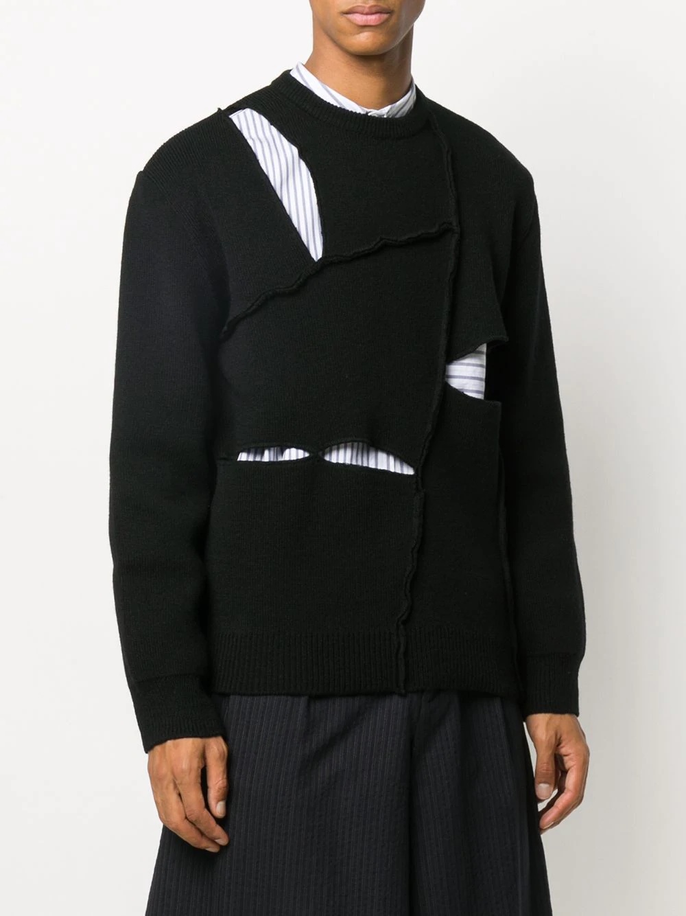 cut up long-sleeve jumper - 3