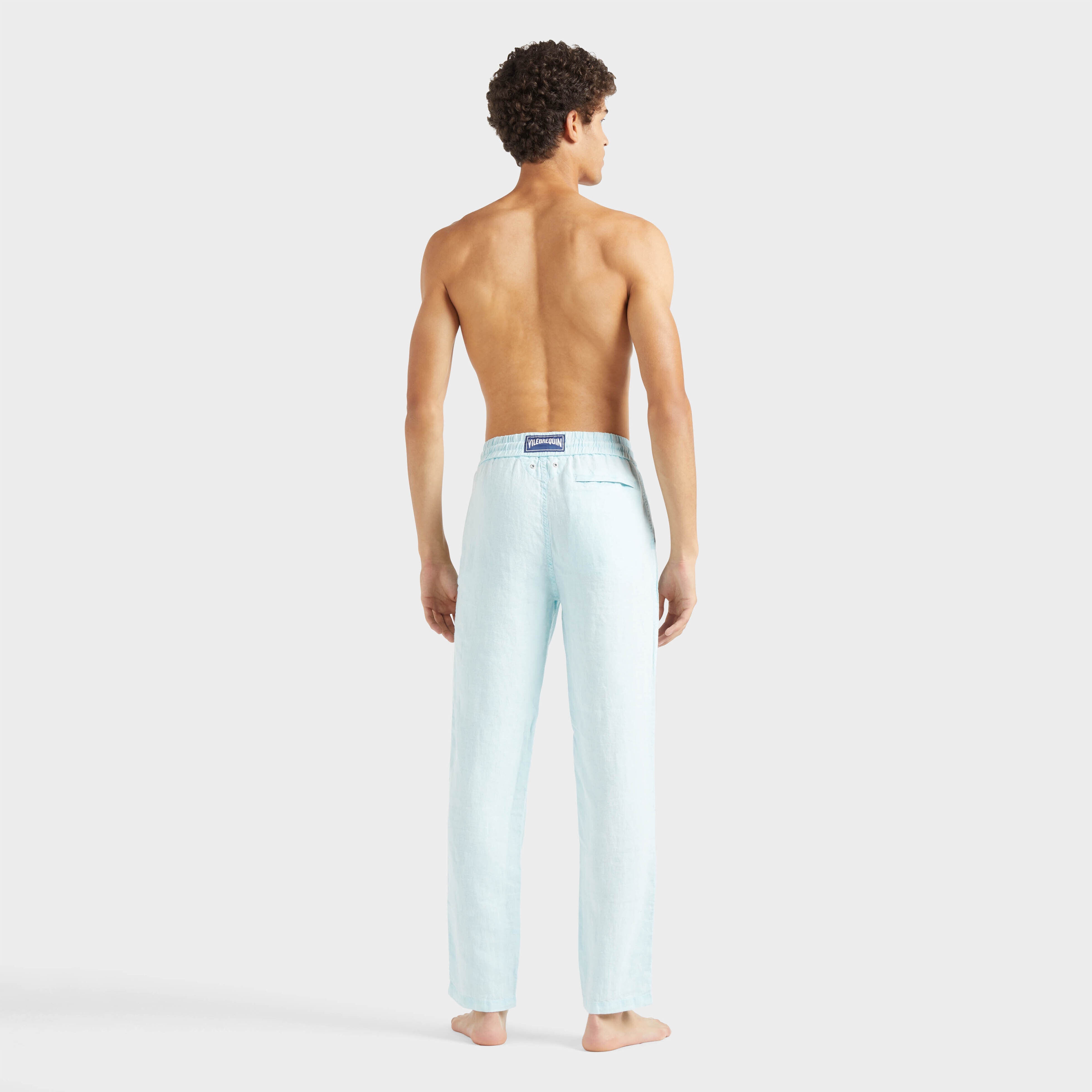 Men Linen Pants Regular Fit Solid - 4