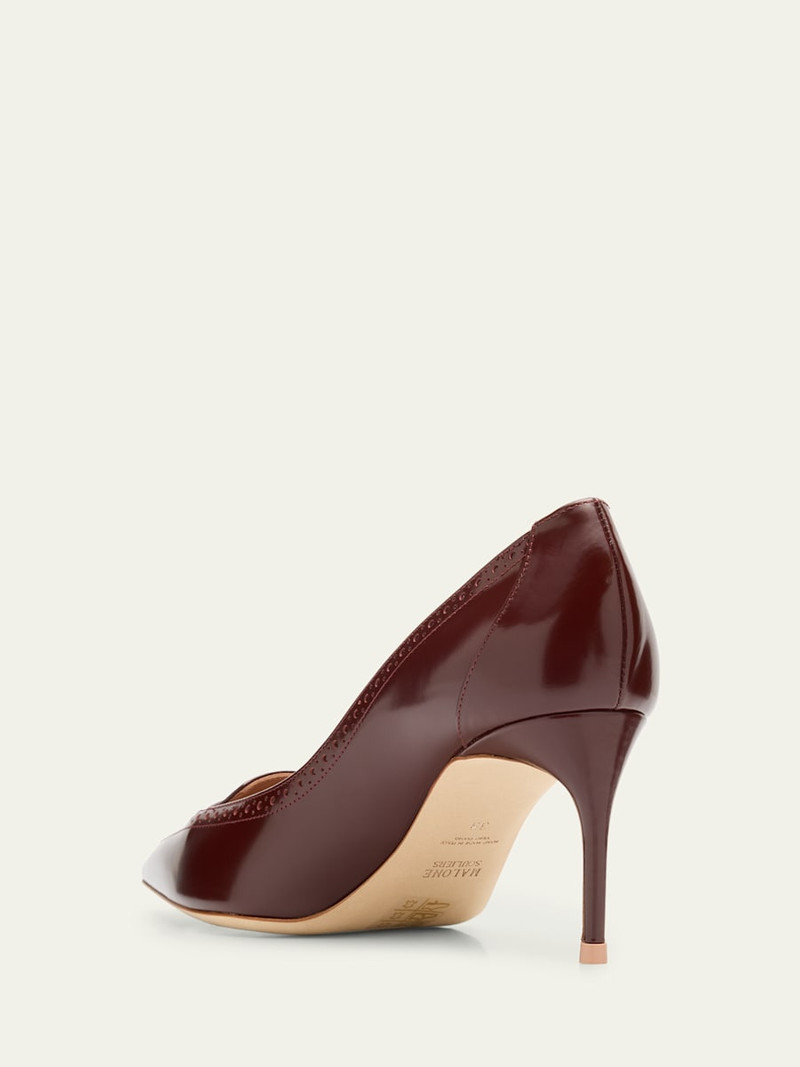 Annette Pointed-Toe Leather Pumps 4