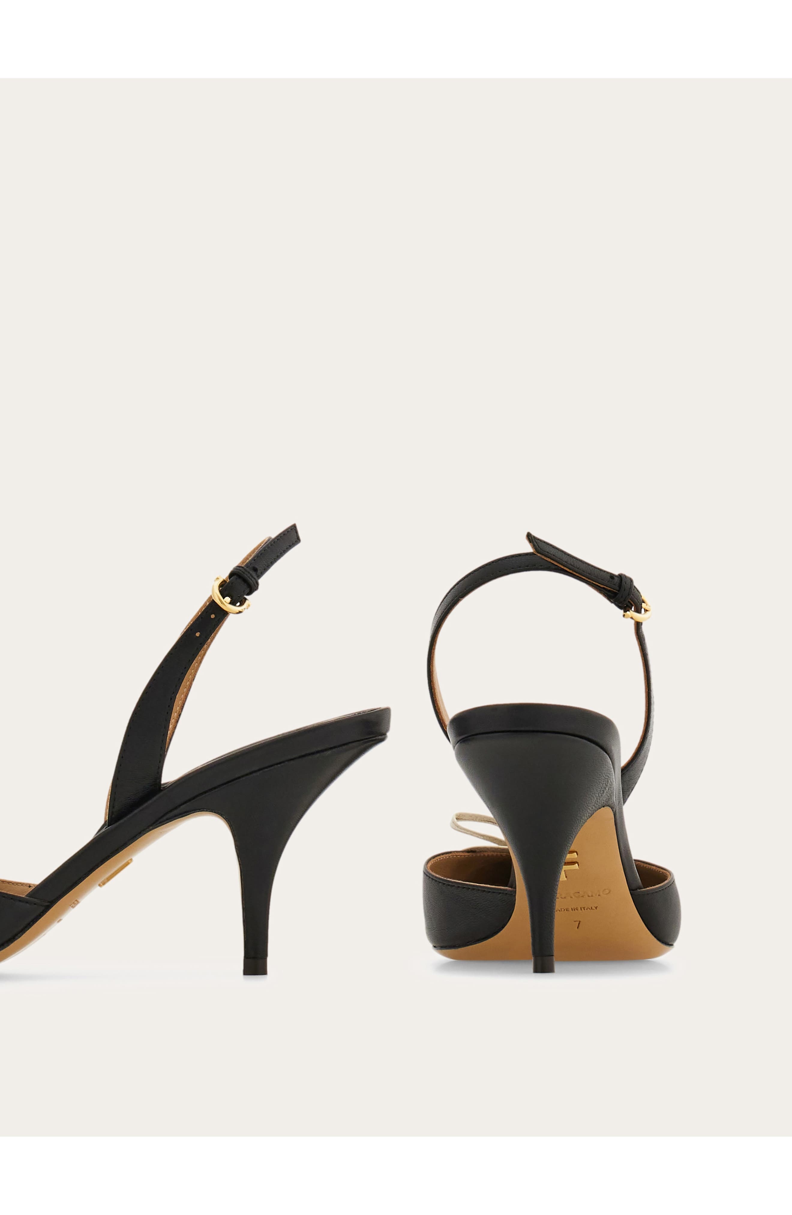 FERRAGAMO Gylla Pointed Toe Slingback Pump in Nero at Nordstrom - 3