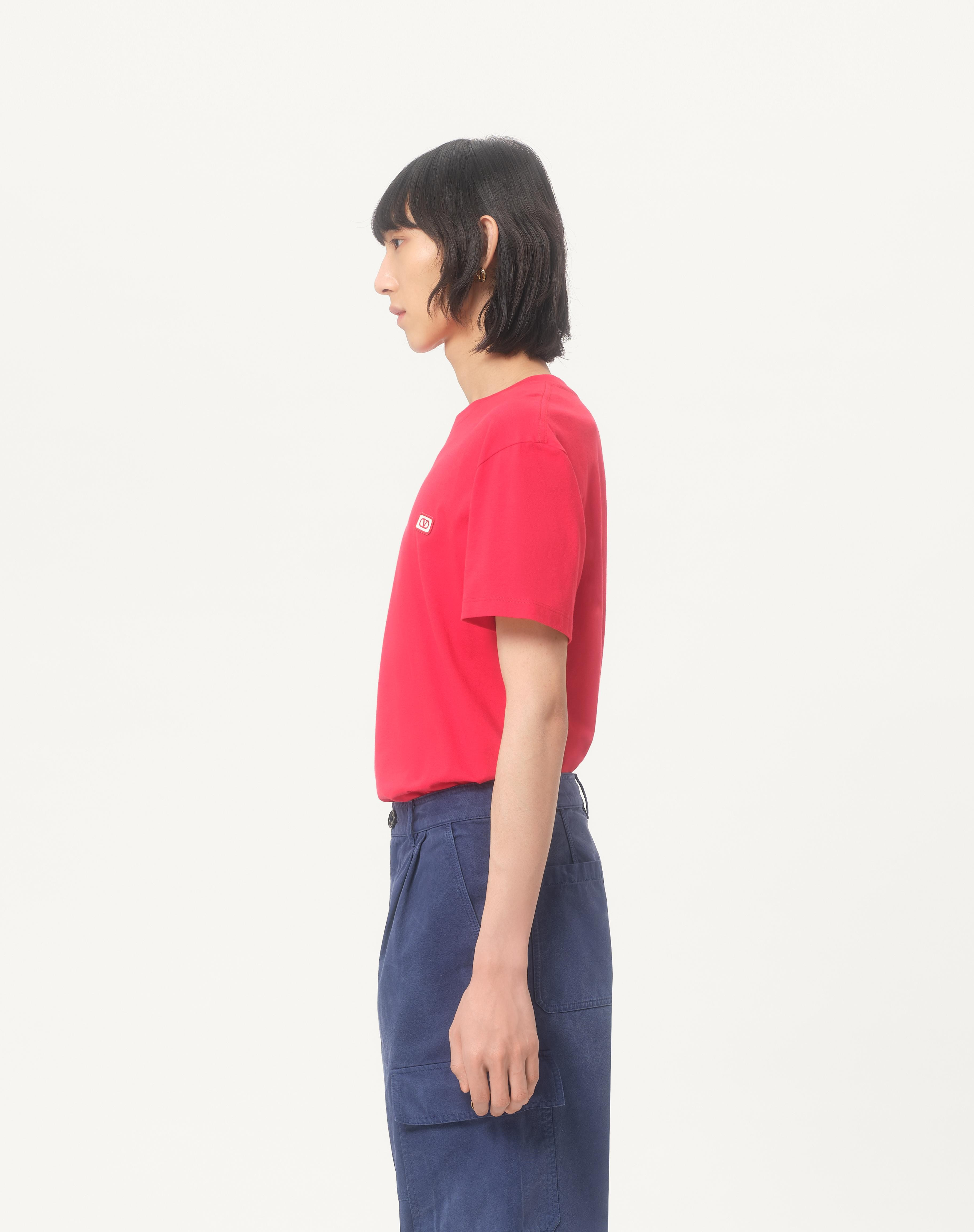 COTTON T-SHIRT WITH VLOGO PATCH - 5