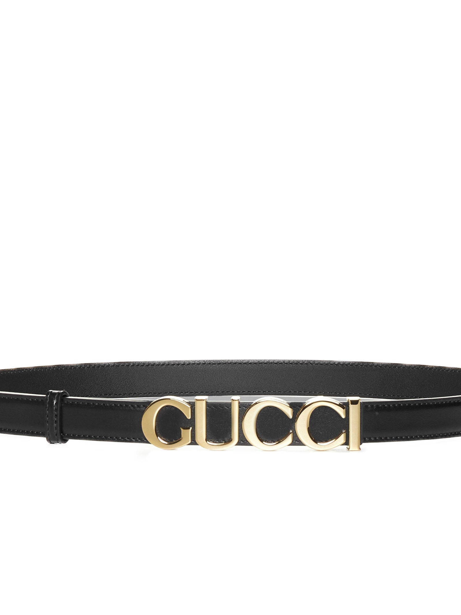 Gucci Women Logo-Buckle Leather Thin Belt - 2