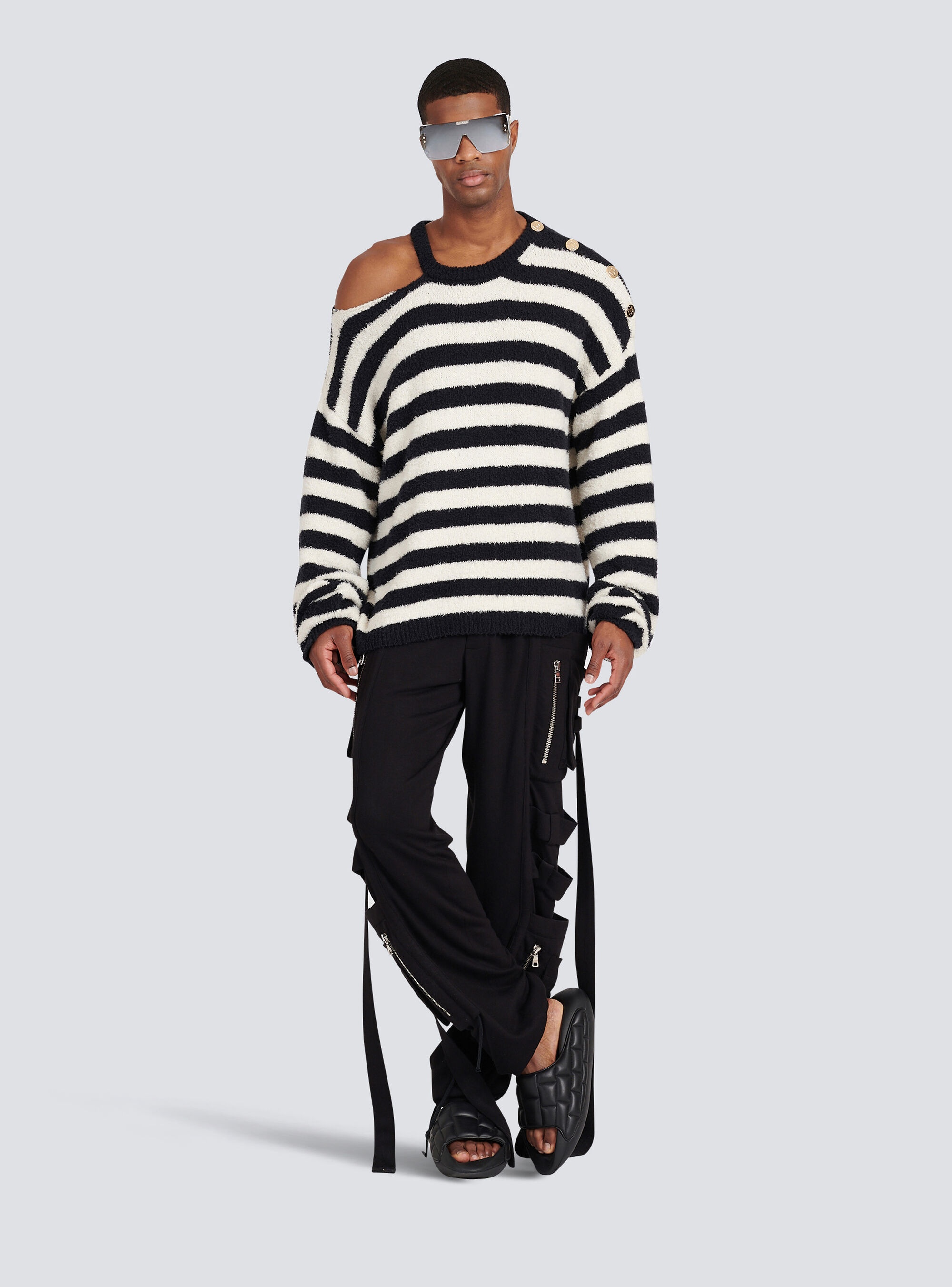Striped cotton sweater - 2