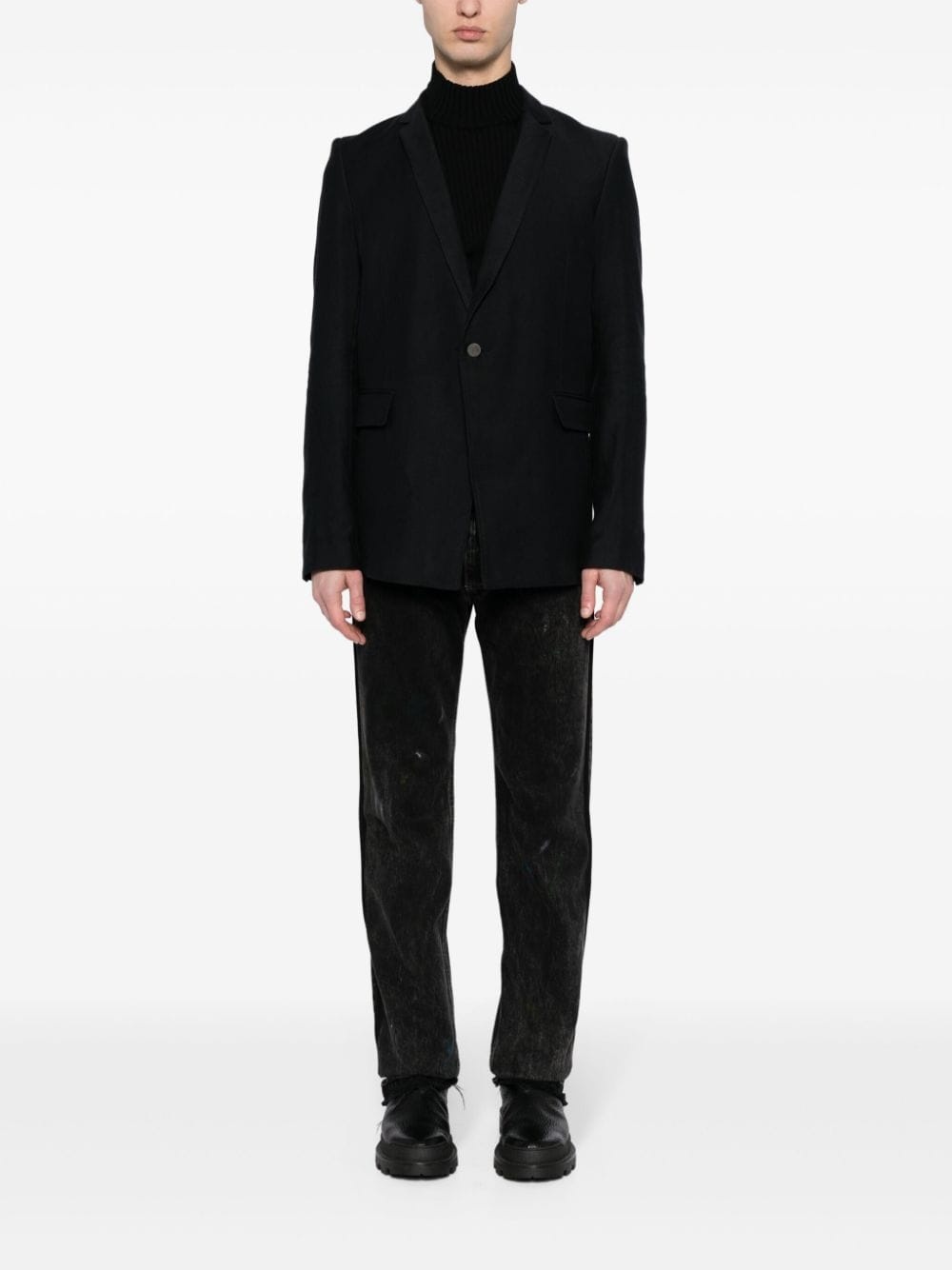 shawl-lapels single-breasted blazer - 2
