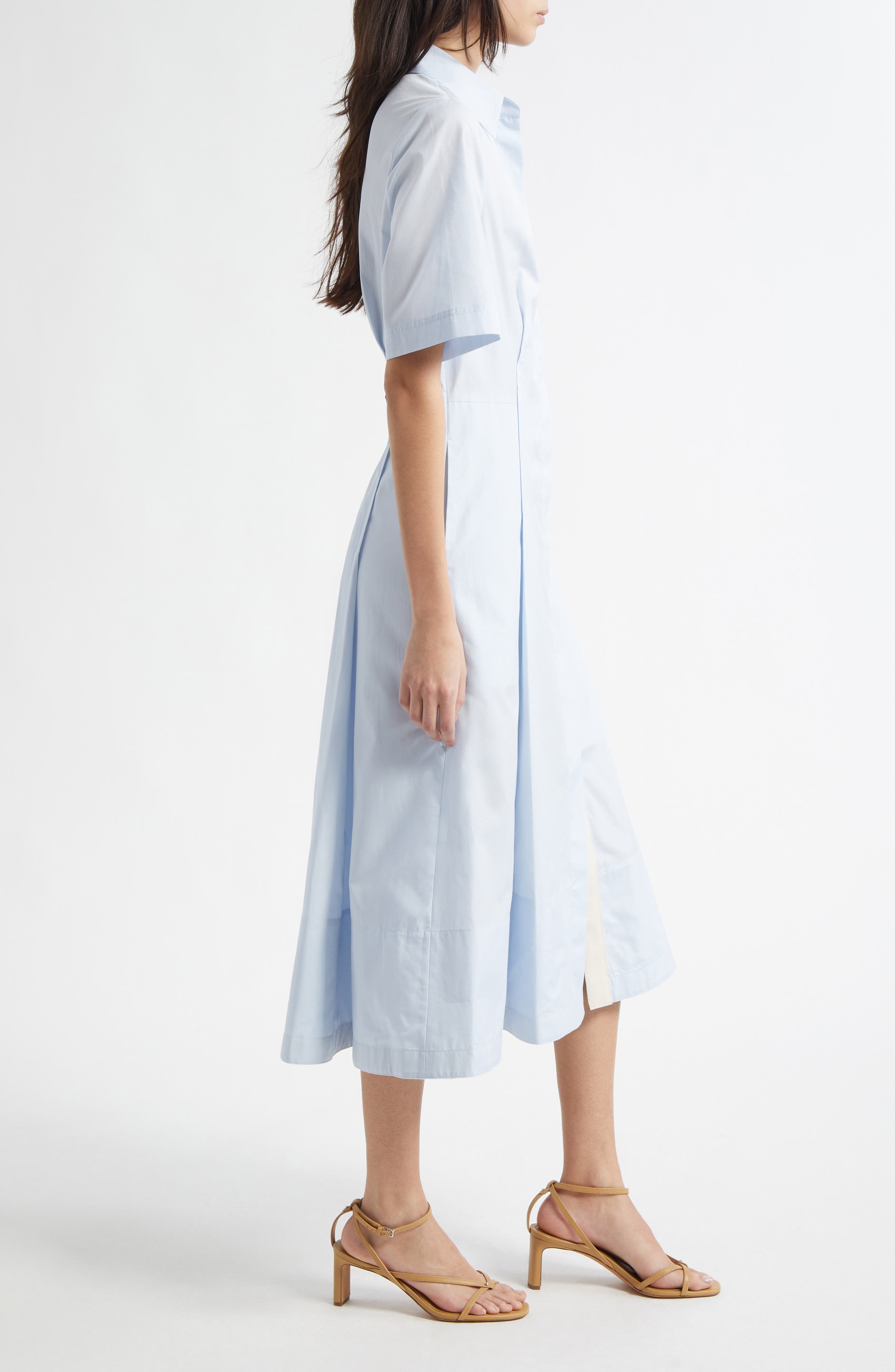 Vince Canvas Tape Shirtdress in Sky Mist at Nordstrom - 3