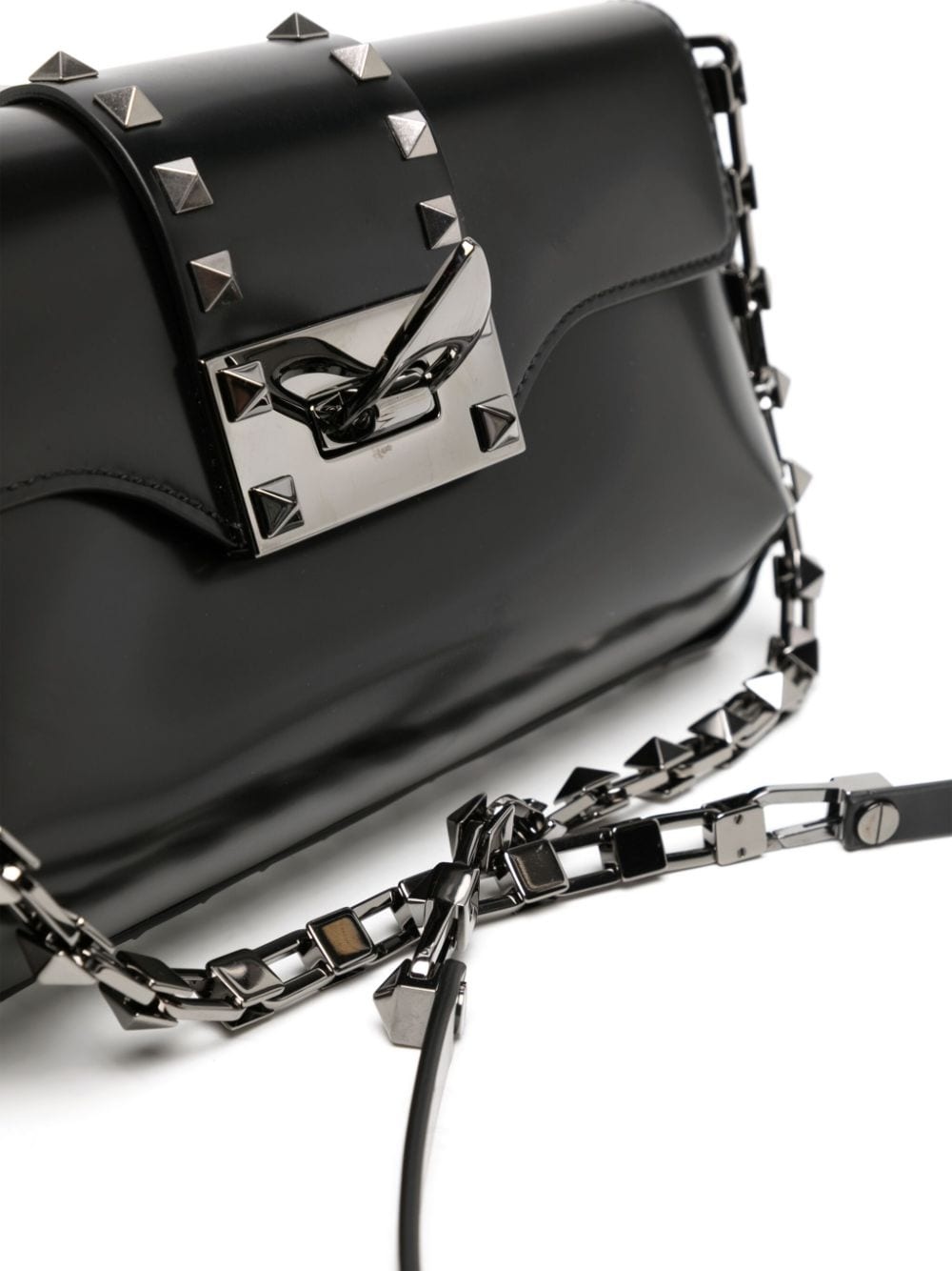 Rockstud leather shoulder bag - 4