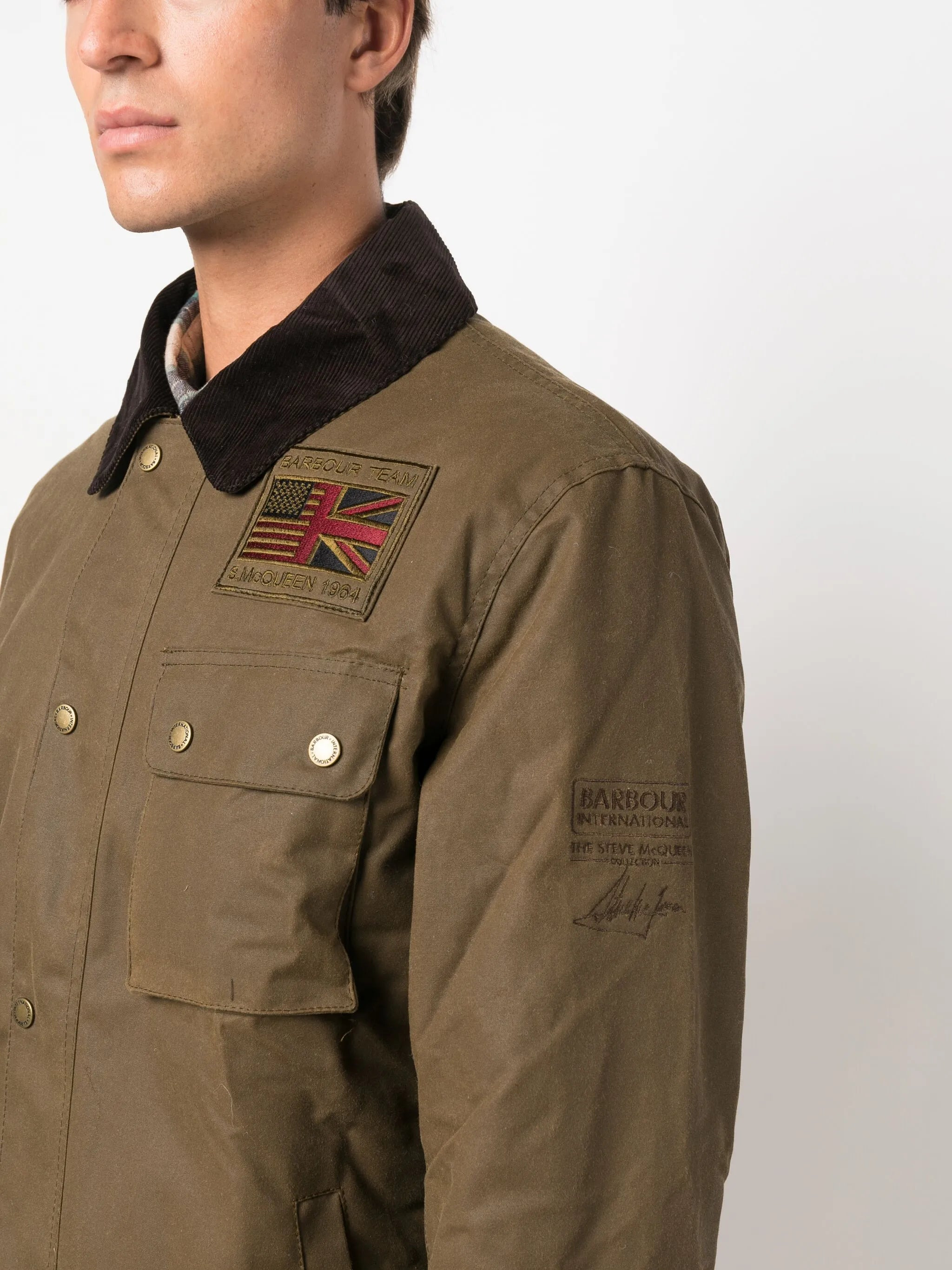 Barbour Logo-patch Cotton Shirt Jacket - 4