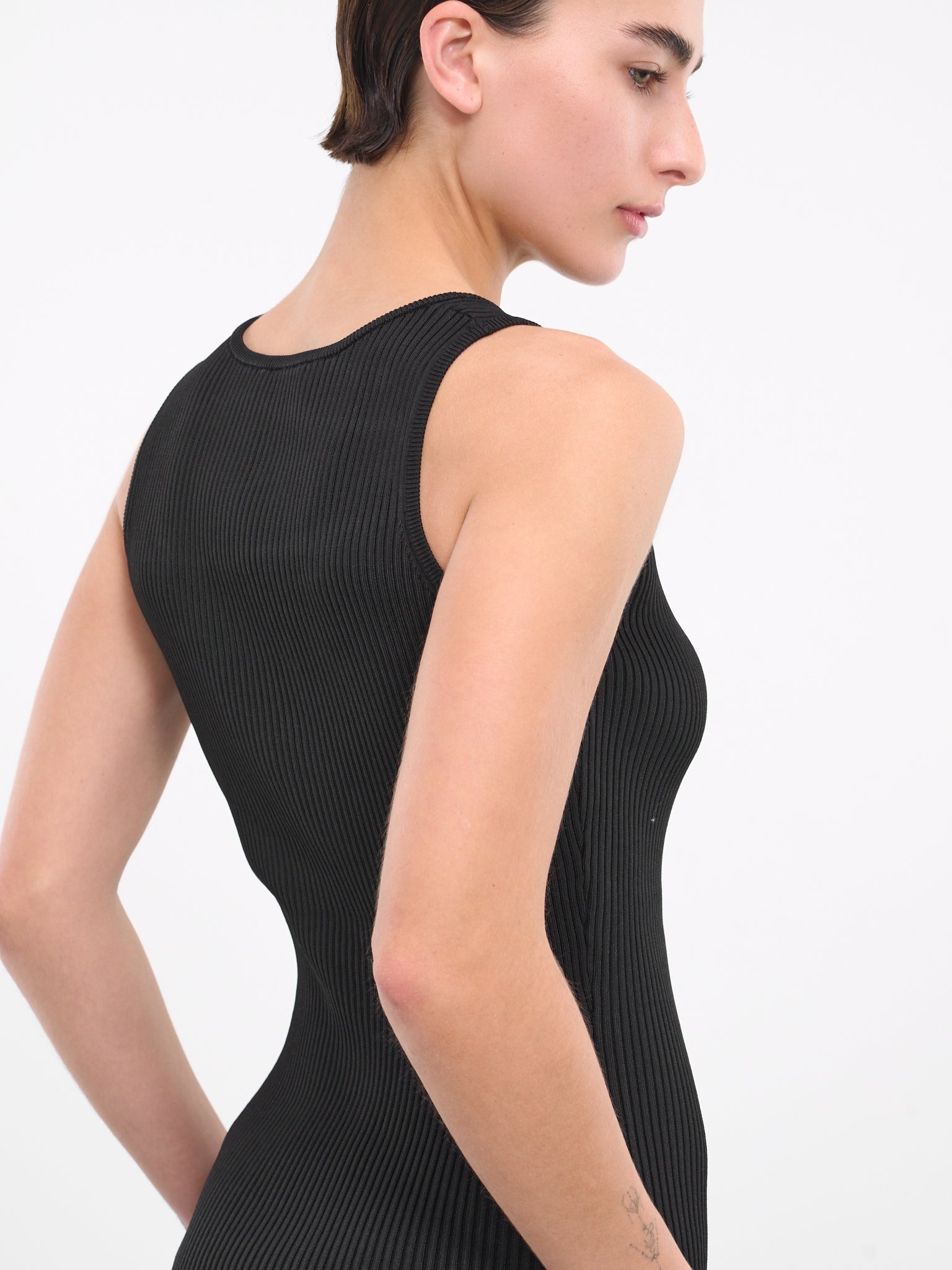 Rib-Knit Cut-Out Mini Dress - 4