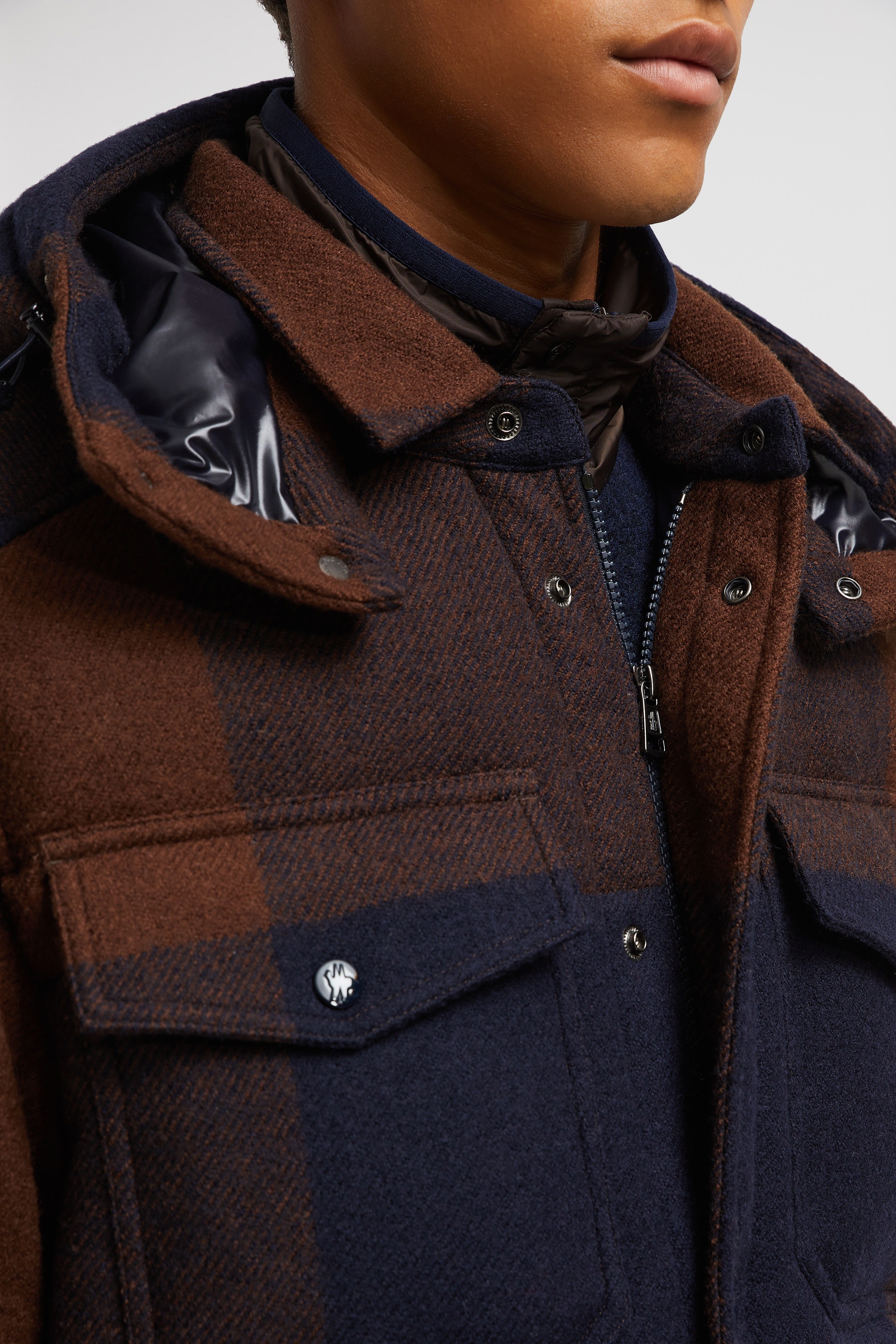 Ladurns Hooded Wool Down Shirt Jacket - 7