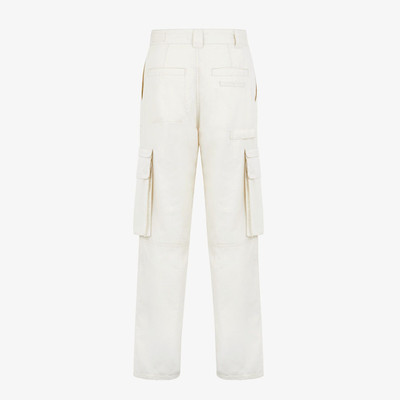 FENDI White cotton pants outlook