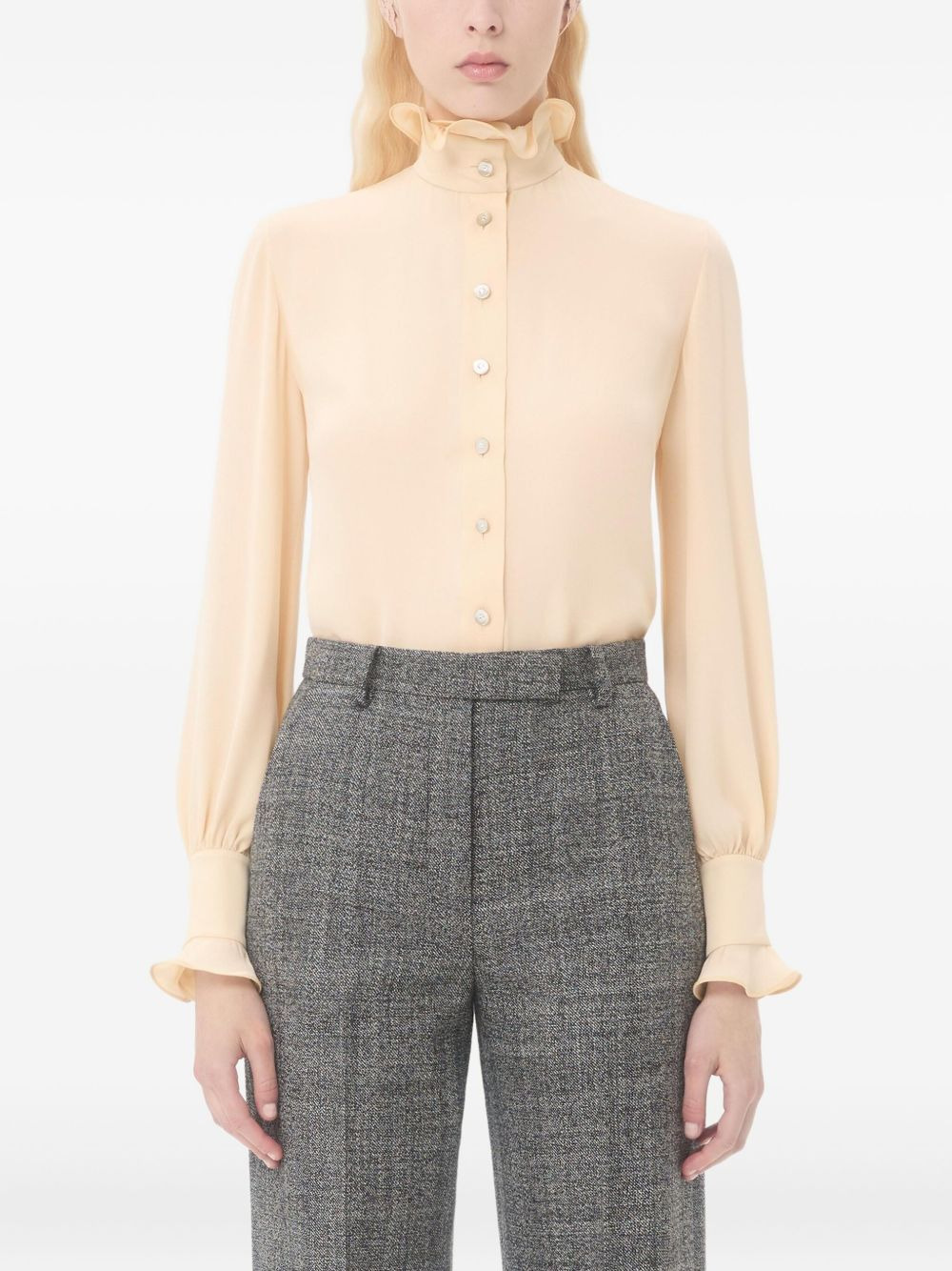 ruffle-collar blouse - 3