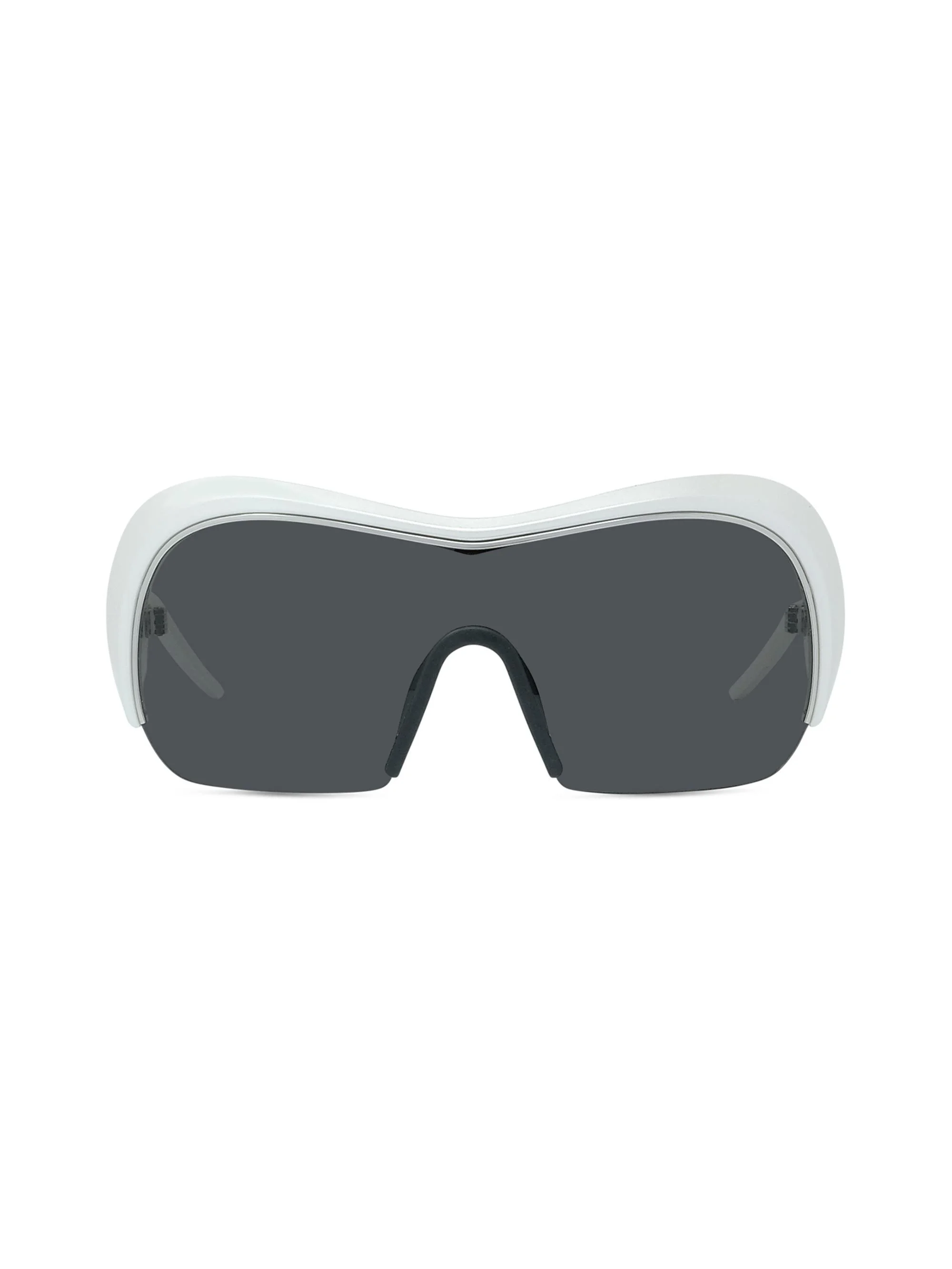 Men's Night Bird 131MM Geometric Sunglasses - Dark Grey White - 1
