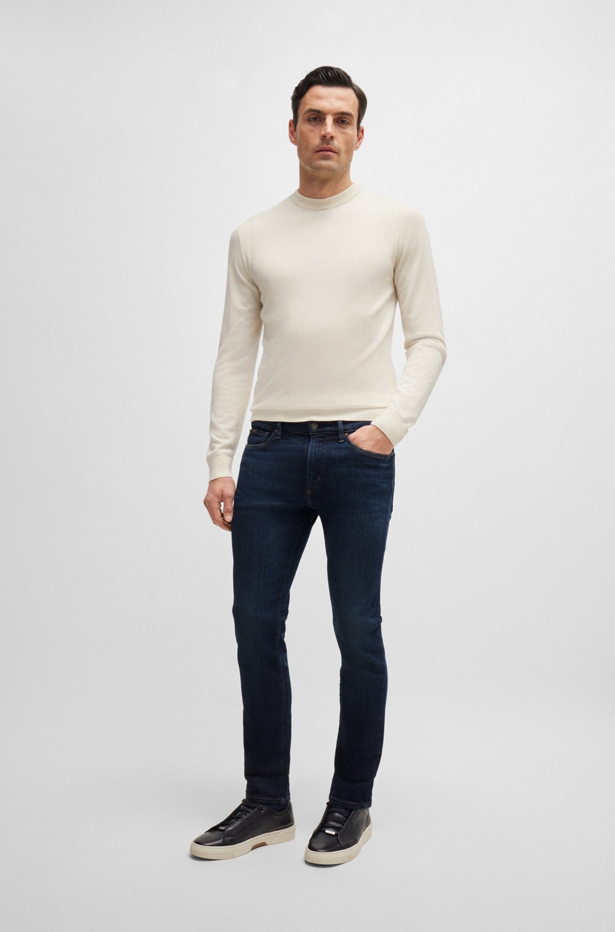 SLIM-FIT JEANS IN FRESH-BLUE COMFORT-STRETCH DENIM - 3