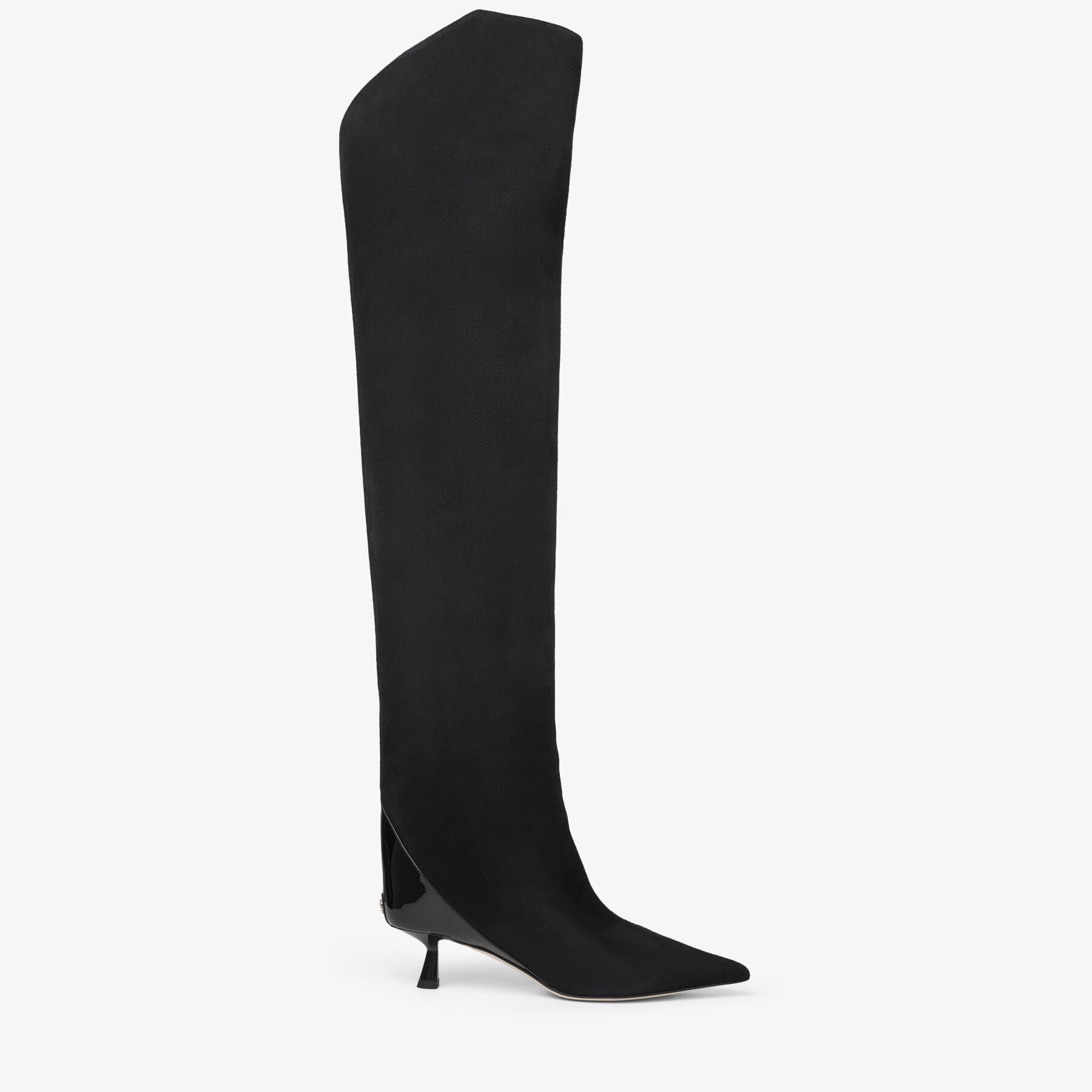 Vari 45
Black Suede and Patent Over-The-Knee Boots - 1