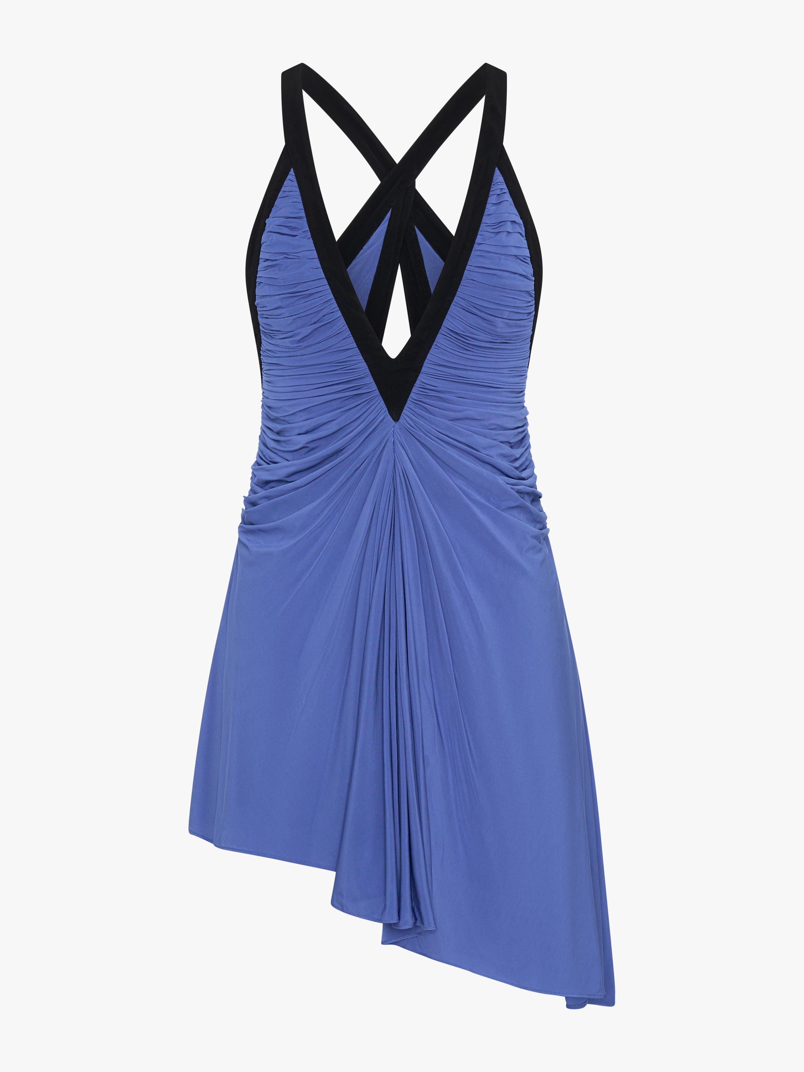 Suspended Jersey Fluted Mini Dress - 7