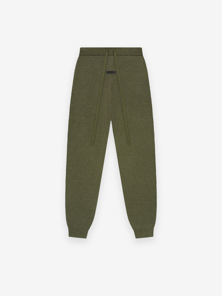 Womens Waffle Fitted Sweatpant - 1