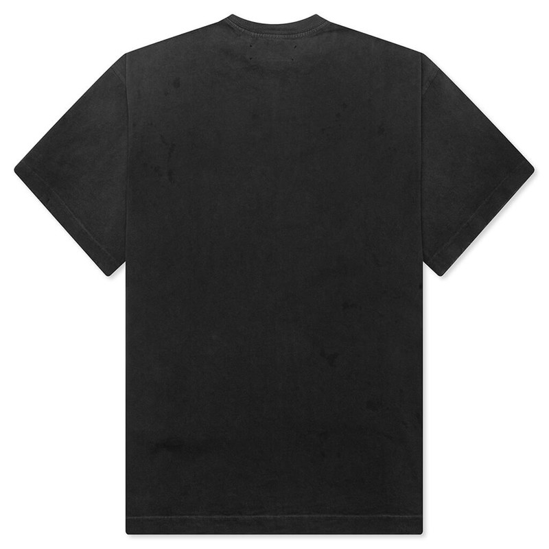 SATOSHI NAKAMOTO CHAIN STITCH TEE - WASHED BLACK outlook