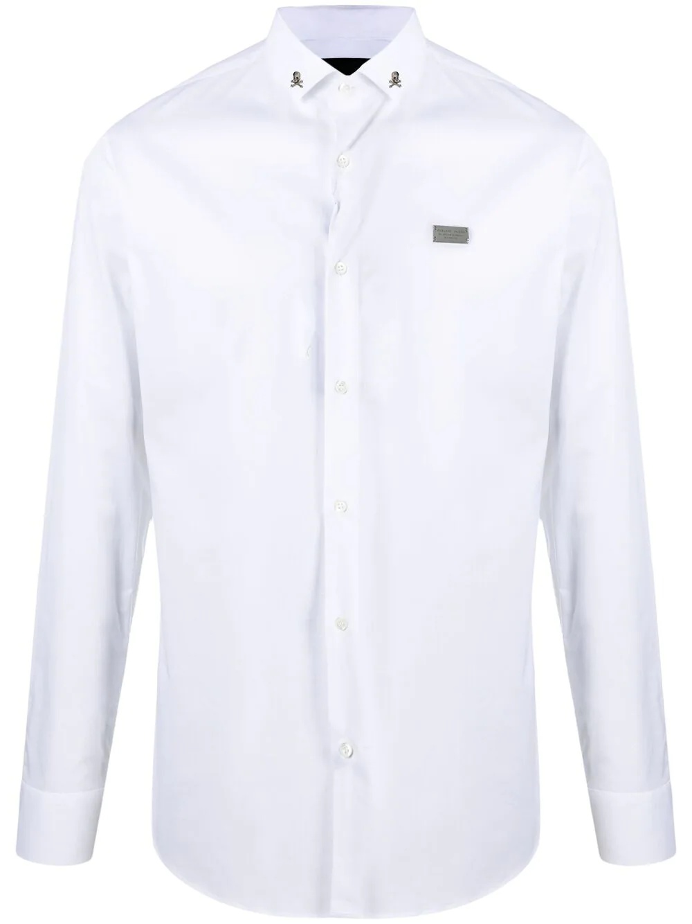 logo-plaque long-sleeve shirt - 1