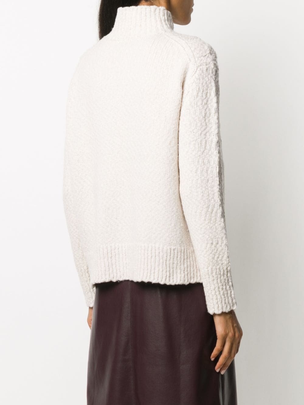 roll neck chunky knit jumper - 4