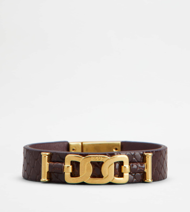 KATE BRACELET IN LEATHER - BROWN 1