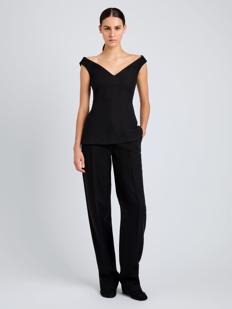 Proenza Schouler Zee Pant in Wool Scuba outlook