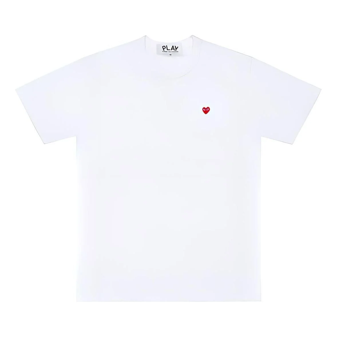 (WMNS) COMME des GARCONS PLAY FW25 PLAY Small Heart T-Shirt 'White' AZ-T303-051-2 - 1