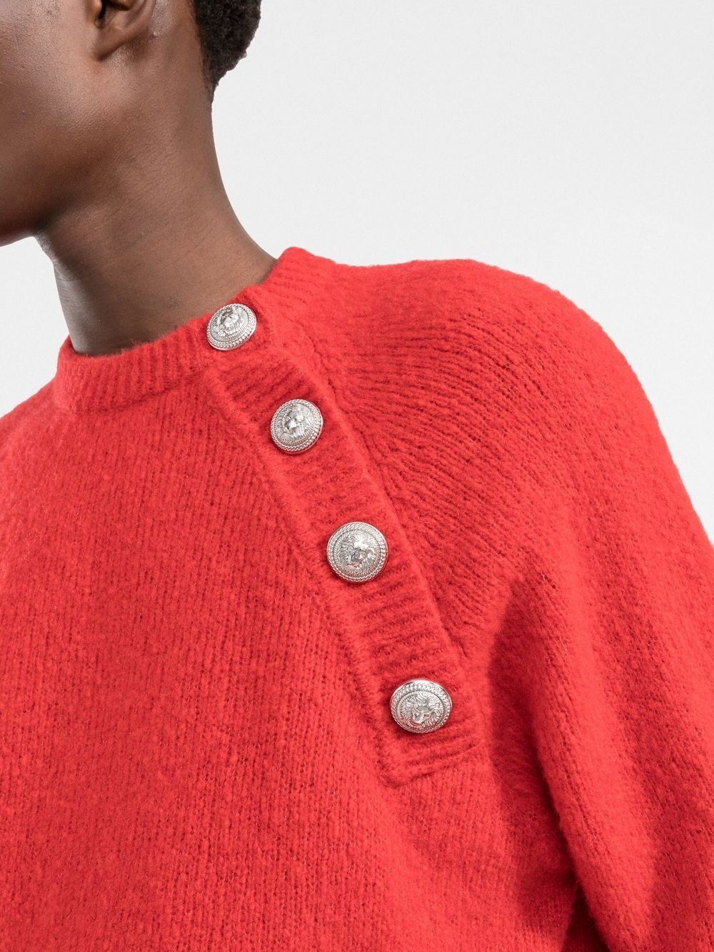 button-embossed knitted jumper - 5