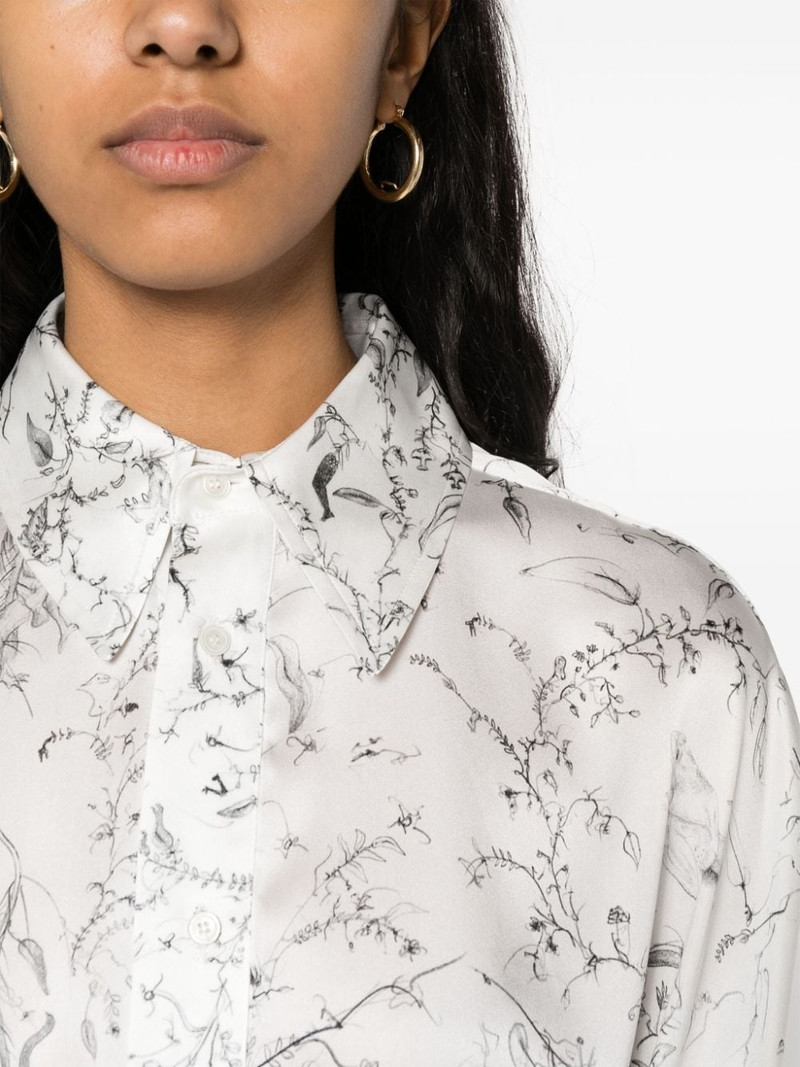 graphic-print silk shirtdress 5