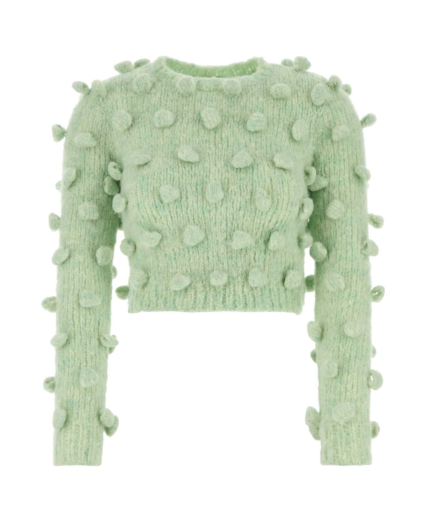 Mint Green Acrylic Blend Sweater - 1