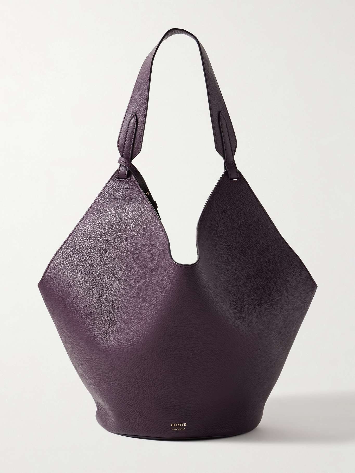 Lotus medium textured-leather tote - 1