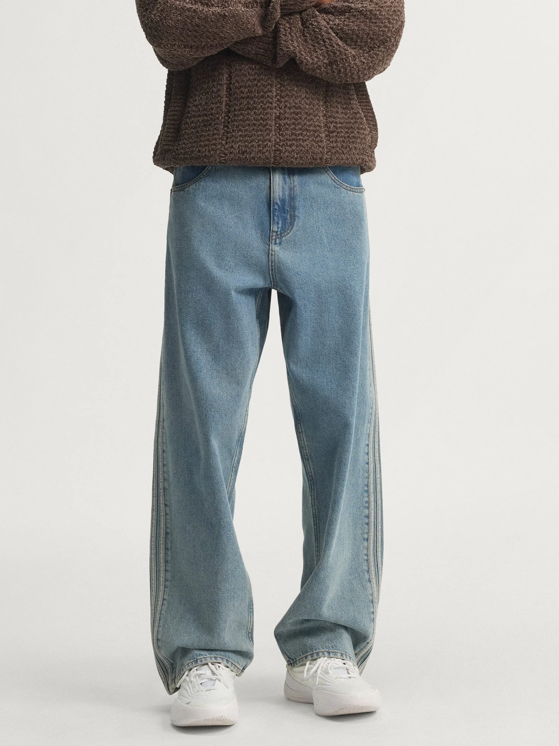 FIREBIRD ADICOLOR DENIM JEANS MID-RISE STRAIGHT LEG - 1