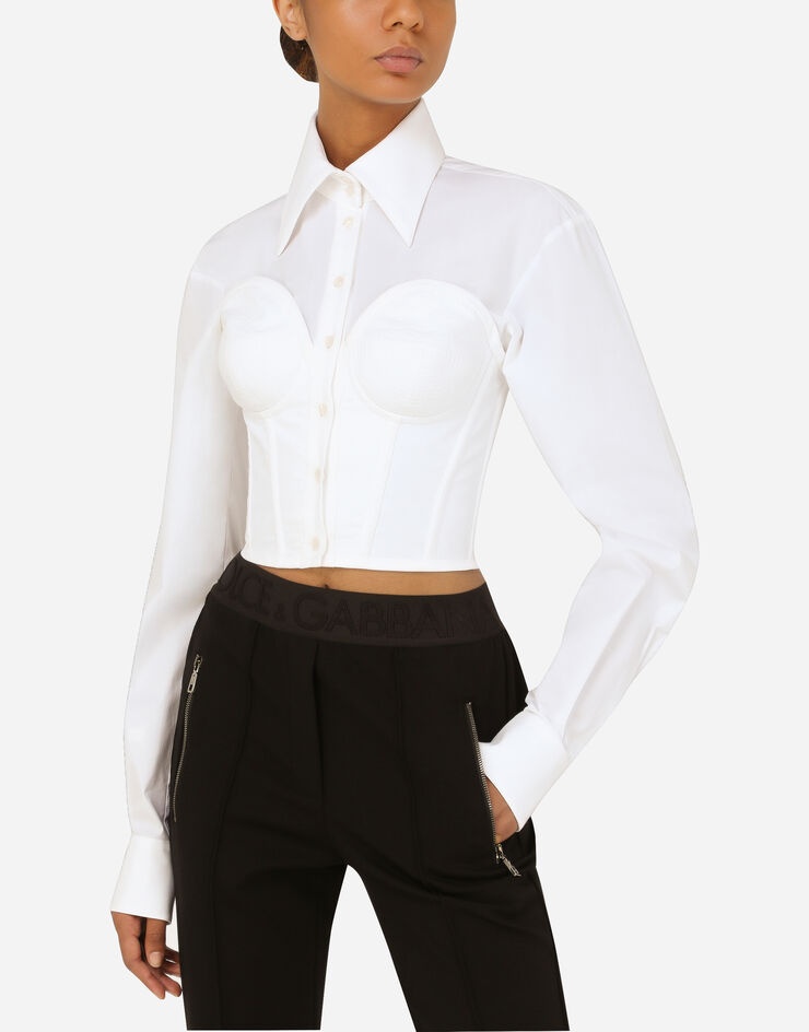 Poplin bustier shirt - 4