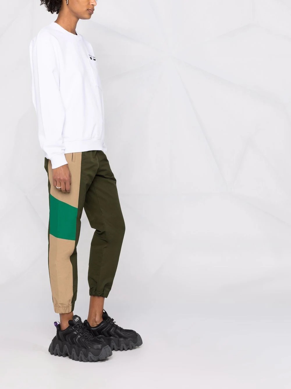 Marker logo-print crew-neck sweatshirt - 4