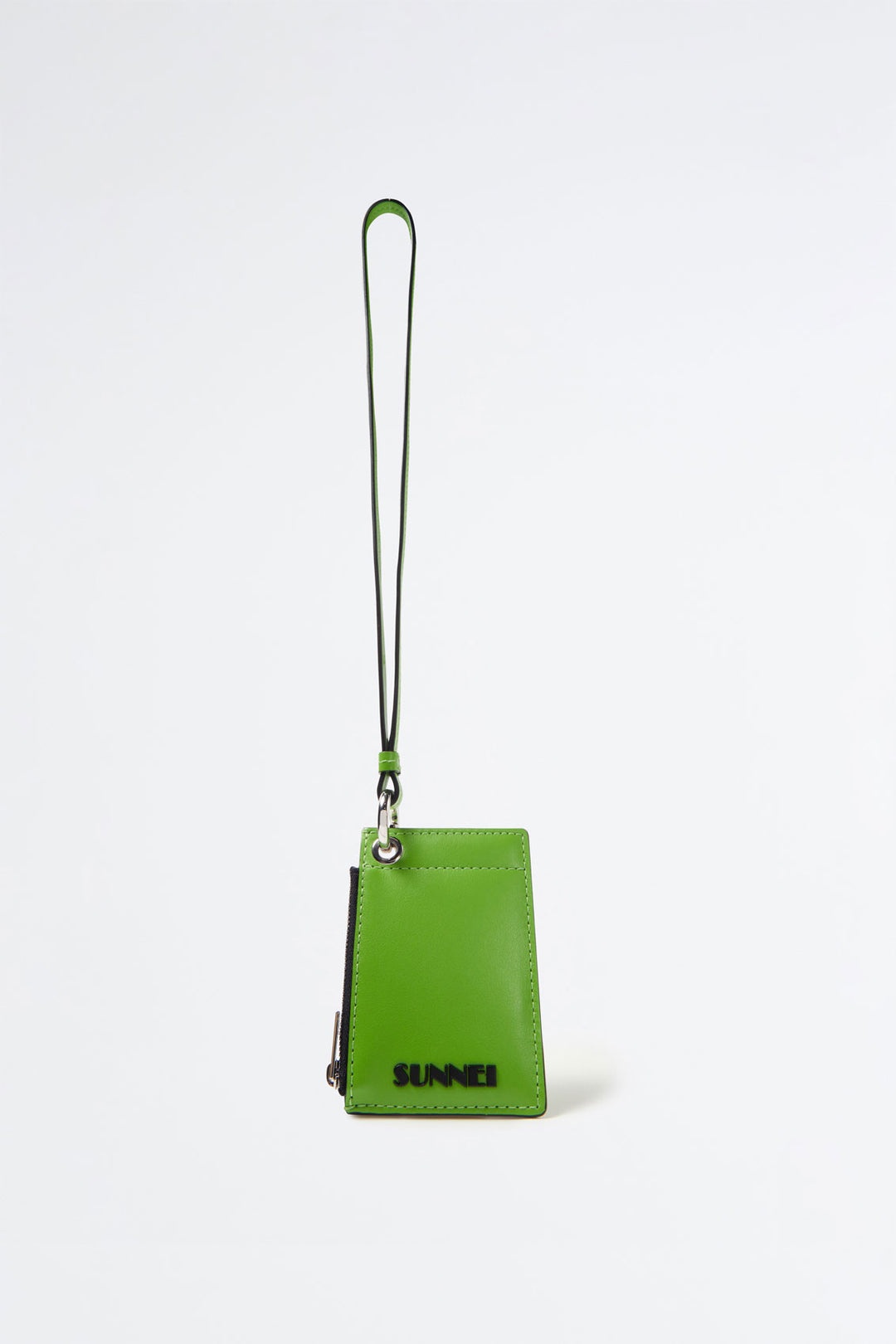 GREEN LEATHER CARD HOLDER - 1